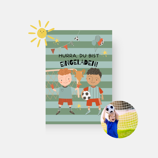 Fußball Einladungskarte