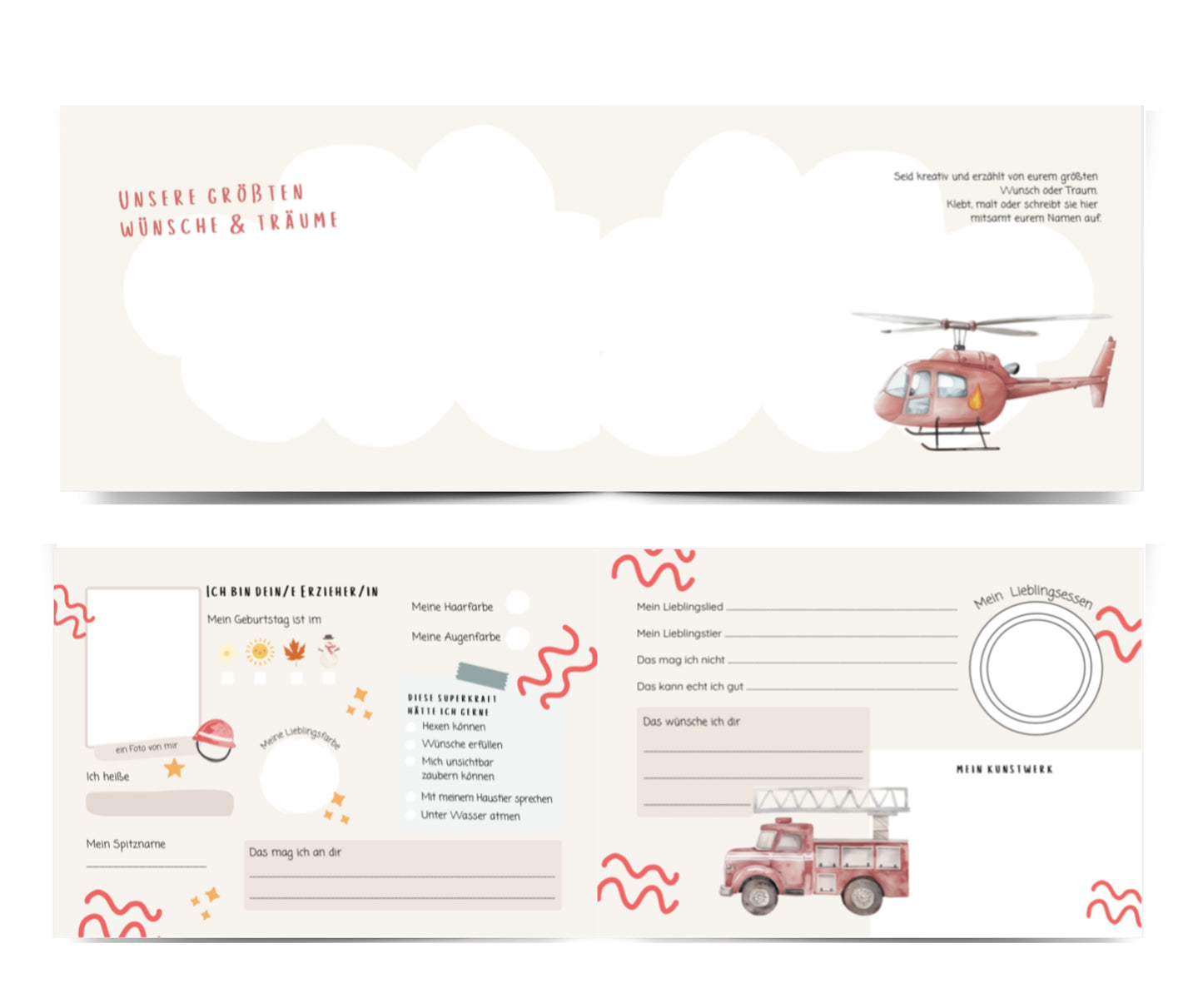 Freundebuch Feuerwehr - Kindergarten