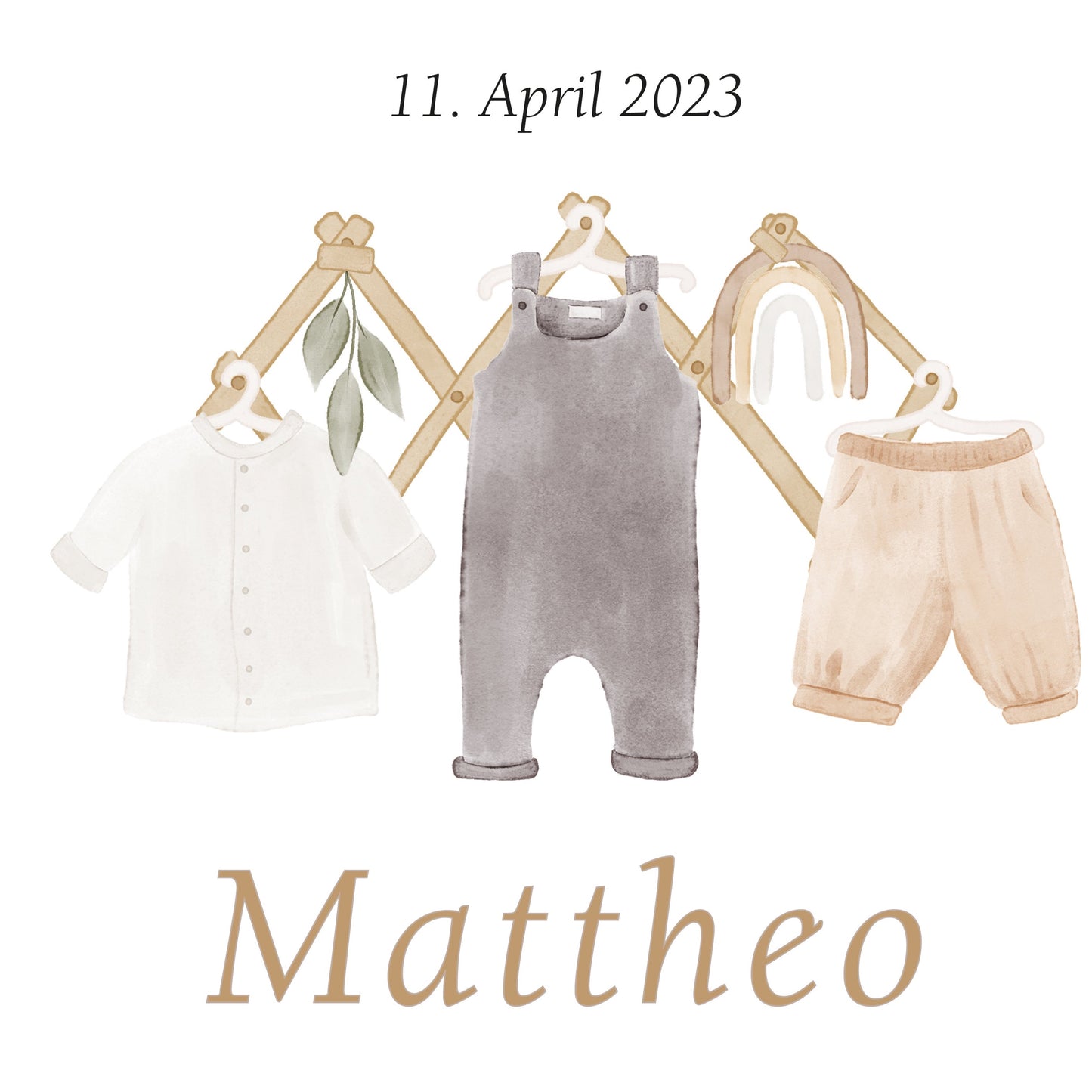 Geburtsposter Boho