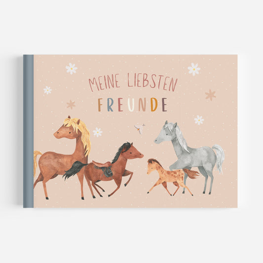 Freundebuch mit Pferden für Grundschule und Kindergarten