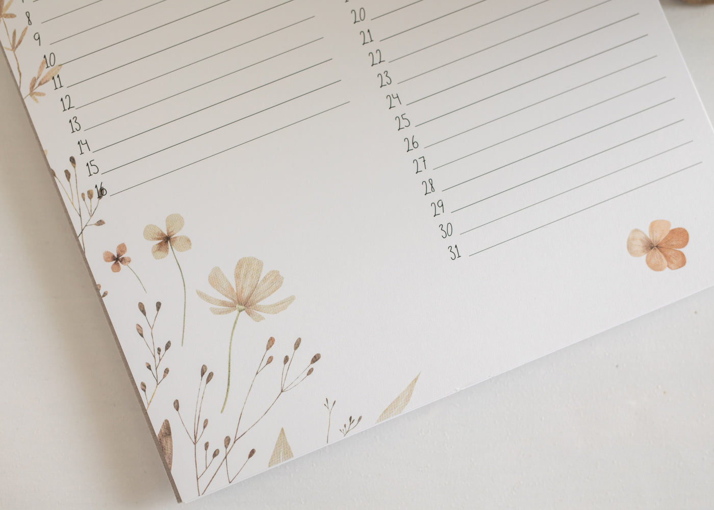 immerwährender Kalender A4 Wandkalender