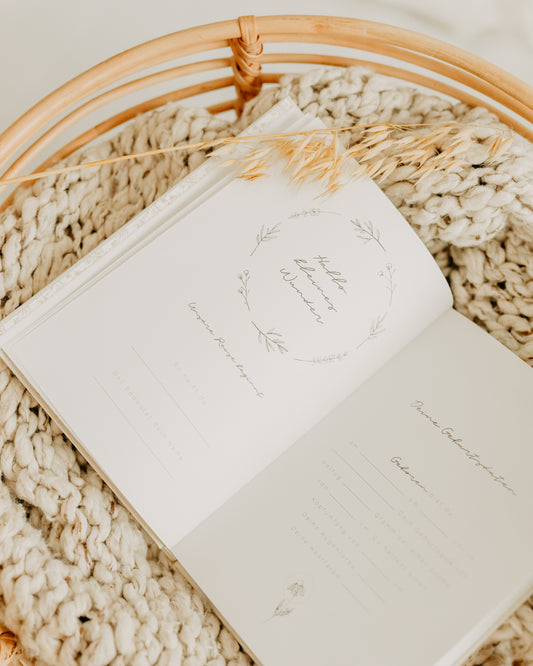 Babybuch Ein Jahr Babyglück Leinencover