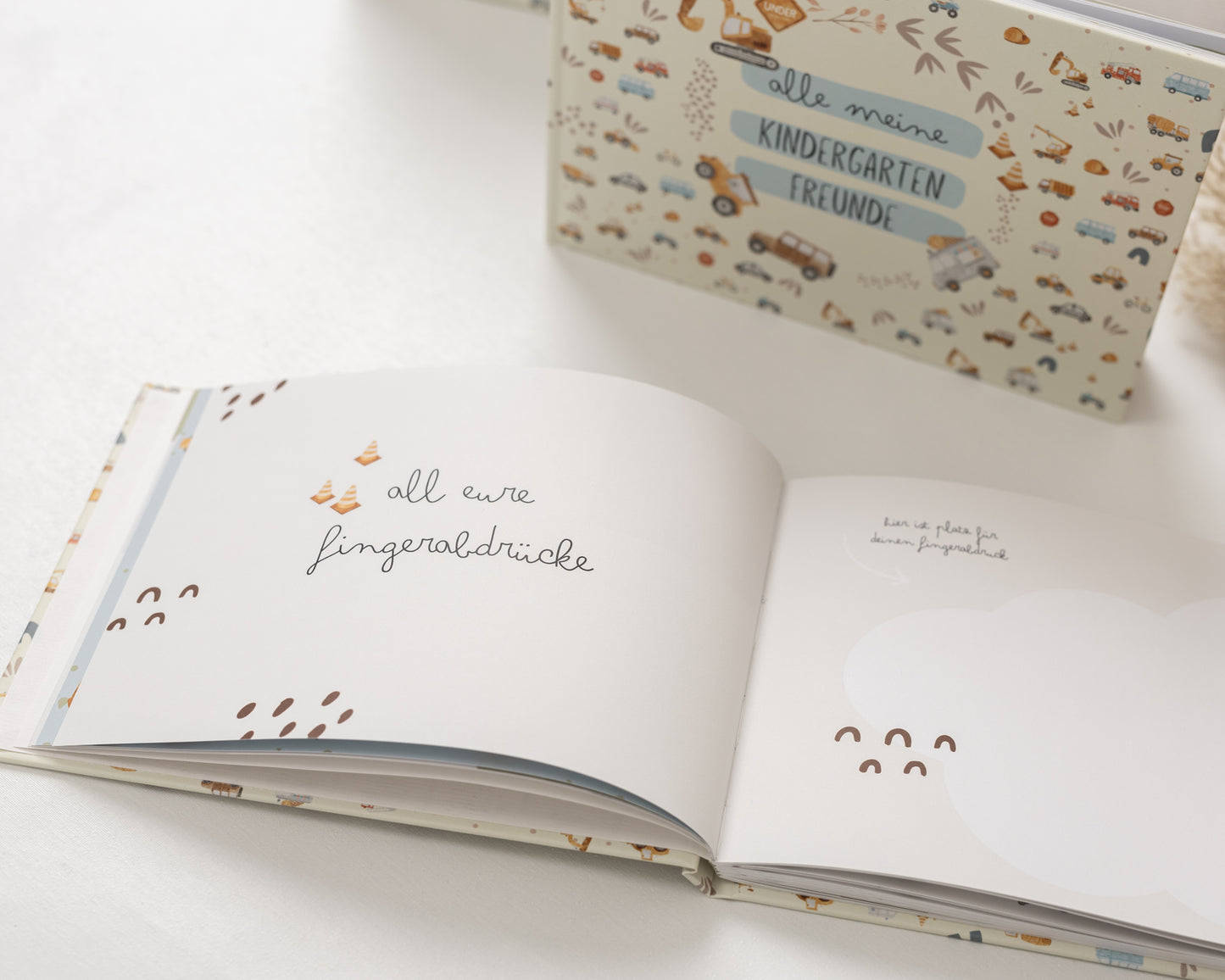 Freundebuch Bagger und Fahrzeuge - Kindergarten