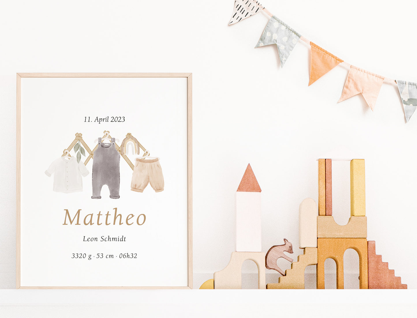 Geburtsposter Boho