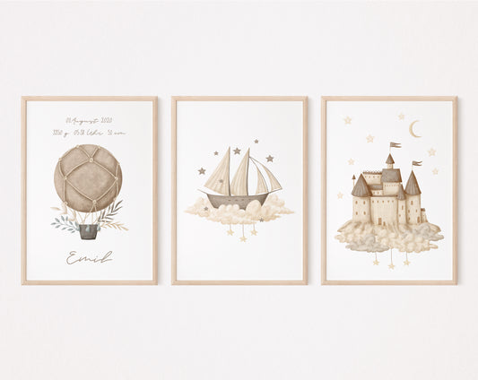 Posterset dreamy Castle A4 & A3