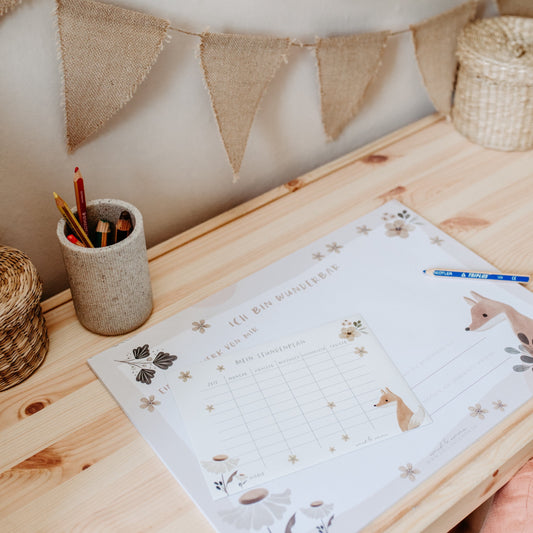 Stundenplan magnetisch Mädchen Boho