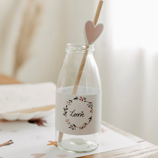 Namensbanderole Set Blumen Pferdegeburtstag