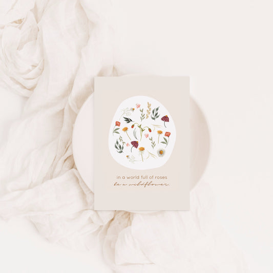 Wildflower Postkarte A6