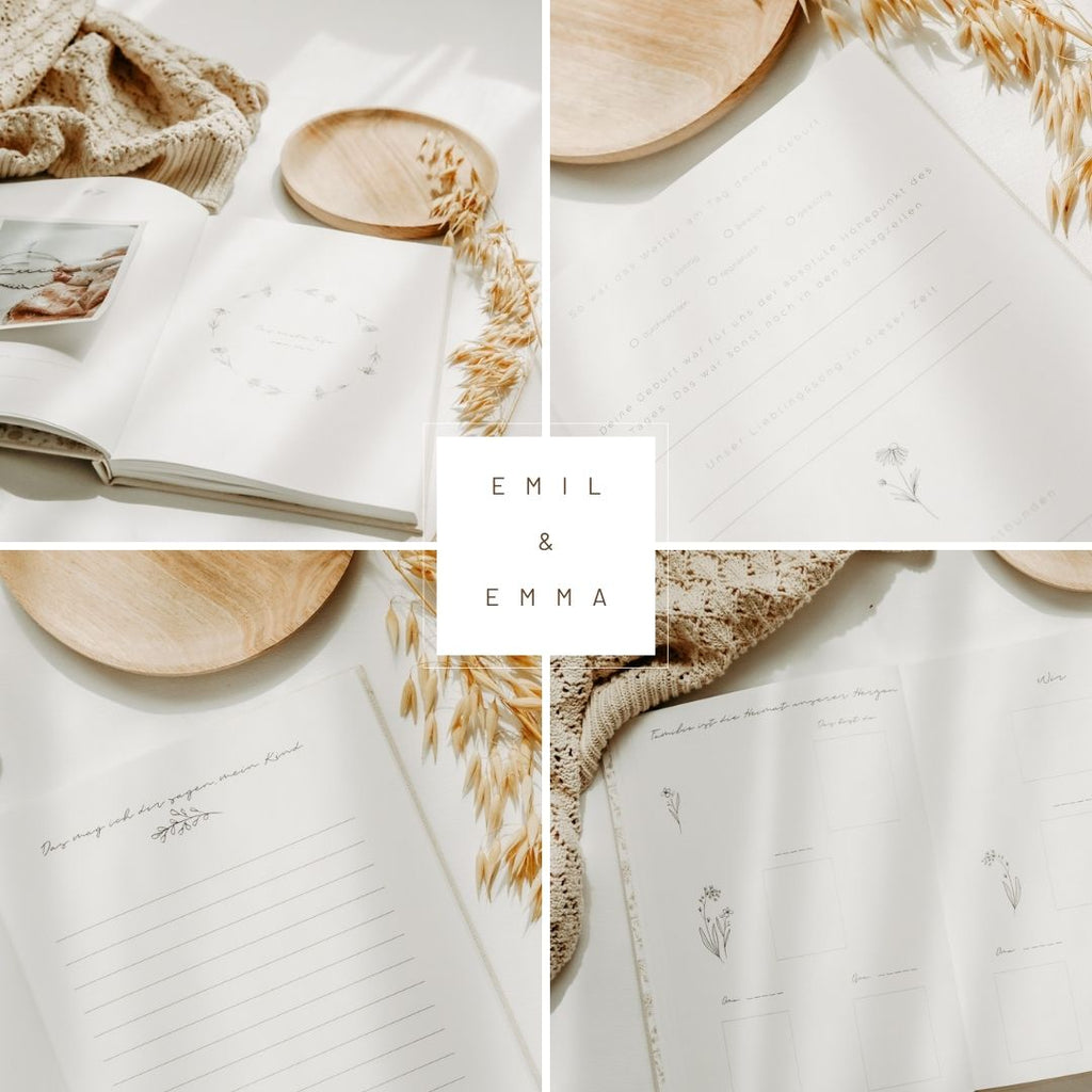 Babybuch Ein Jahr Babyglück Leinencover