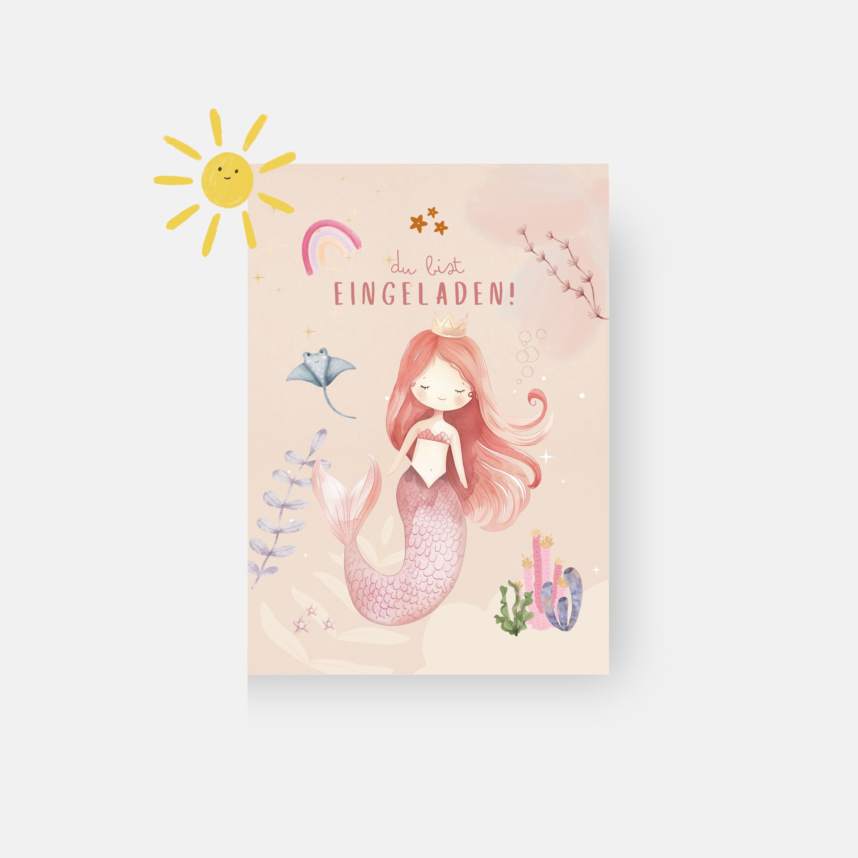 Meerjungfrau Einladungskarten
