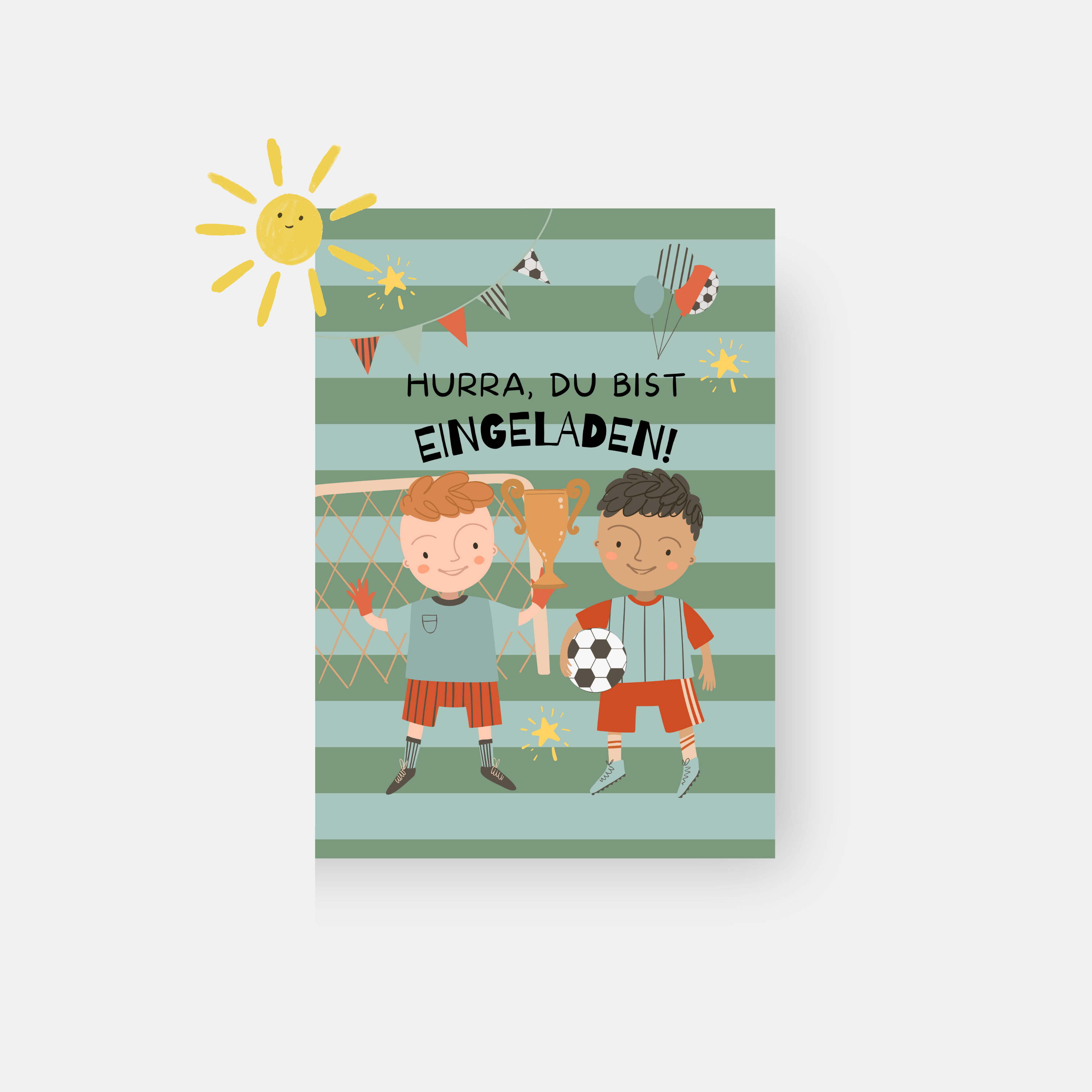 Fußball Einladungskarte