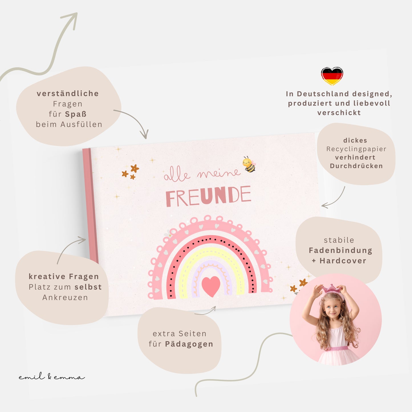 Regenbogen Freundebuch Grundschule