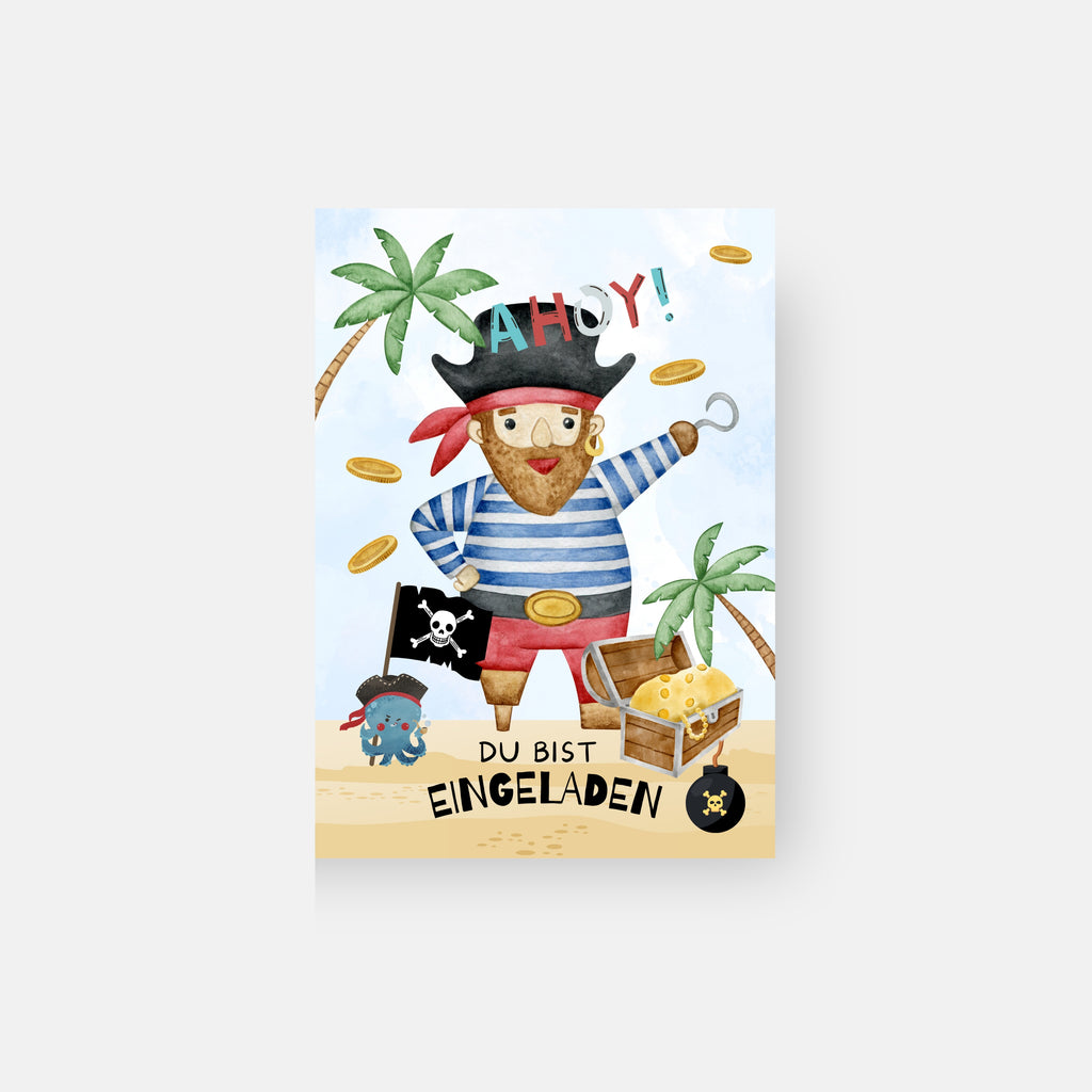 Piraten Einladungskarten