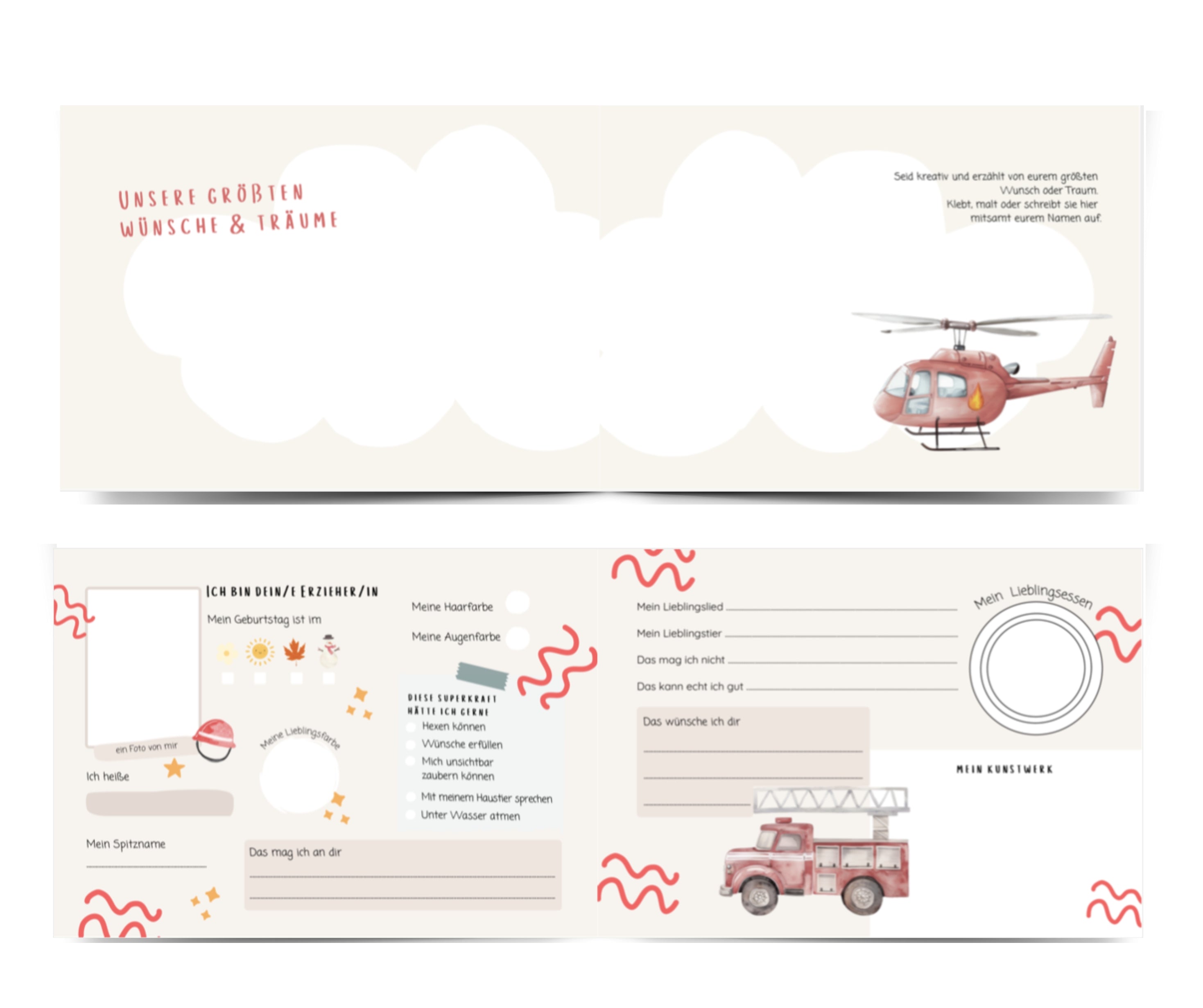 Freundebuch Feuerwehr - Kindergarten