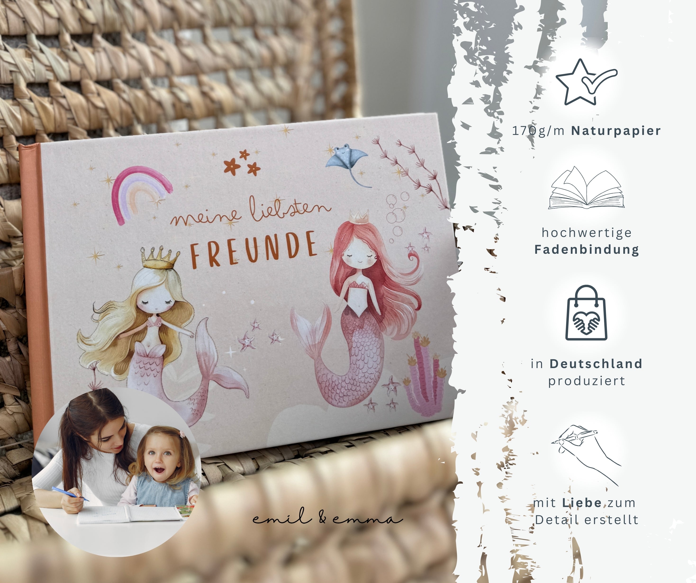 Meerjungfrauen Freundebuch - Grundschule, Kindergarten