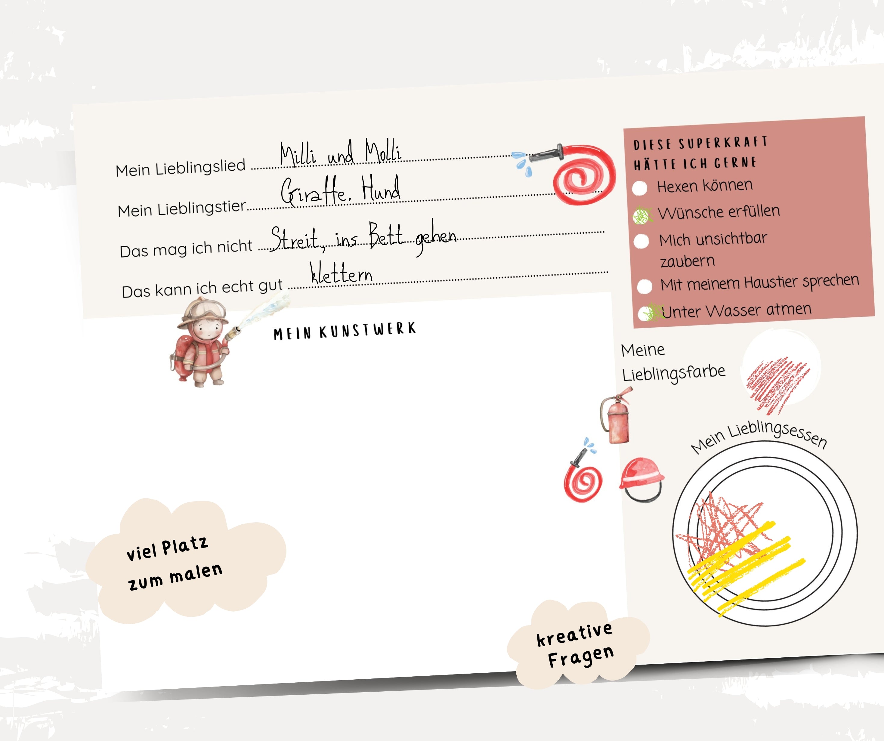 Freundebuch Feuerwehr - Kindergarten