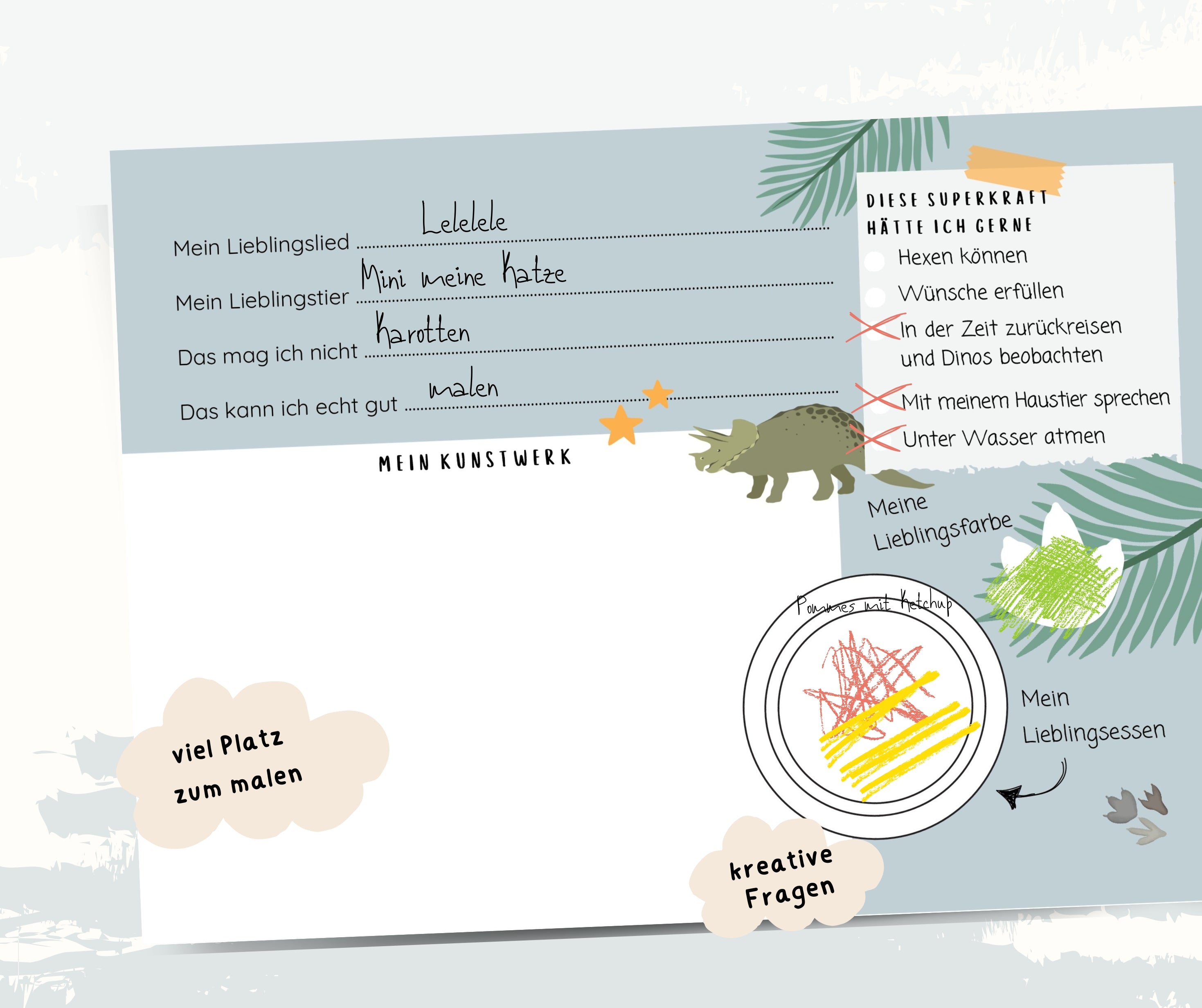 Freundebuch Dinosaurier - Kindergarten