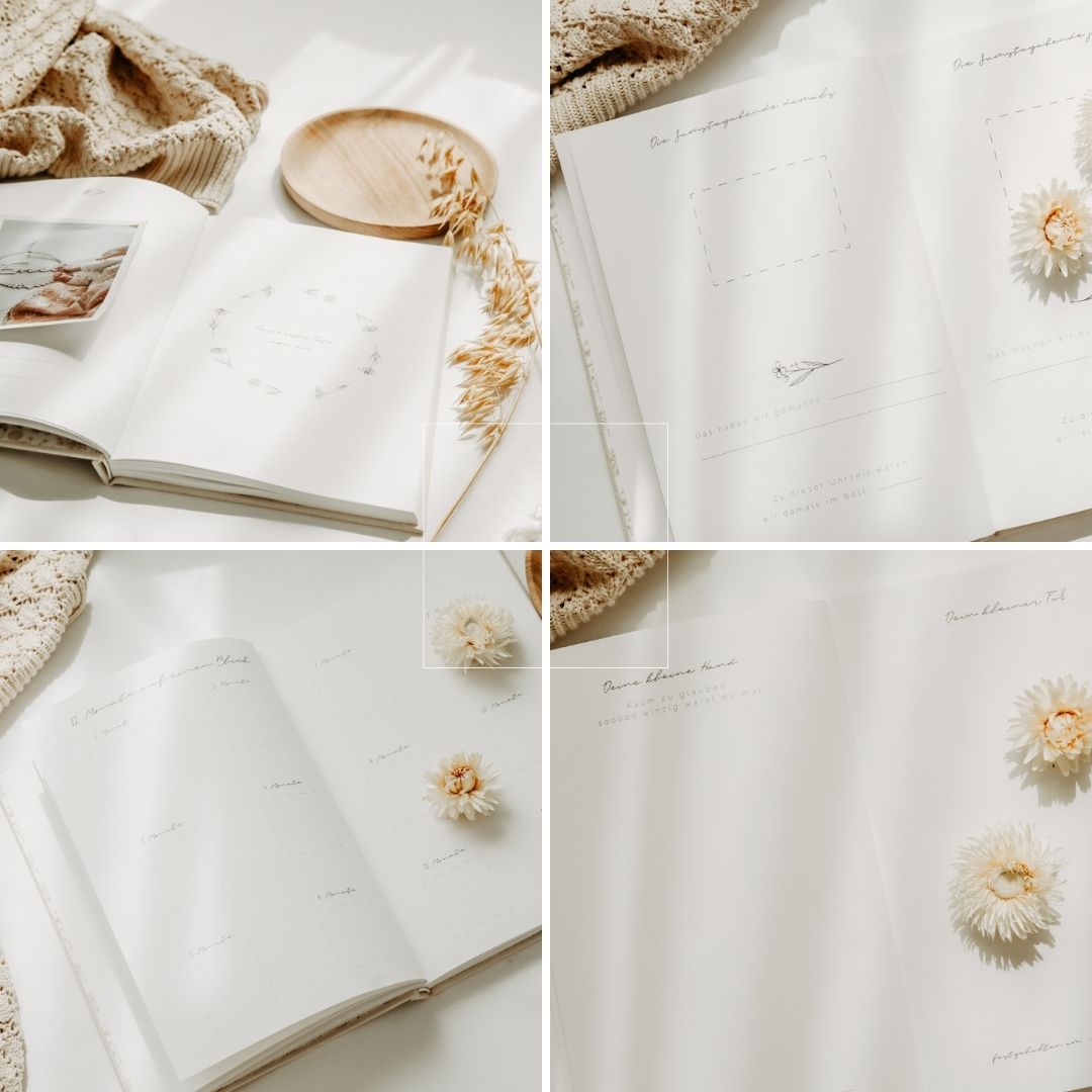 Babybuch Ein Jahr Babyglück Leinencover