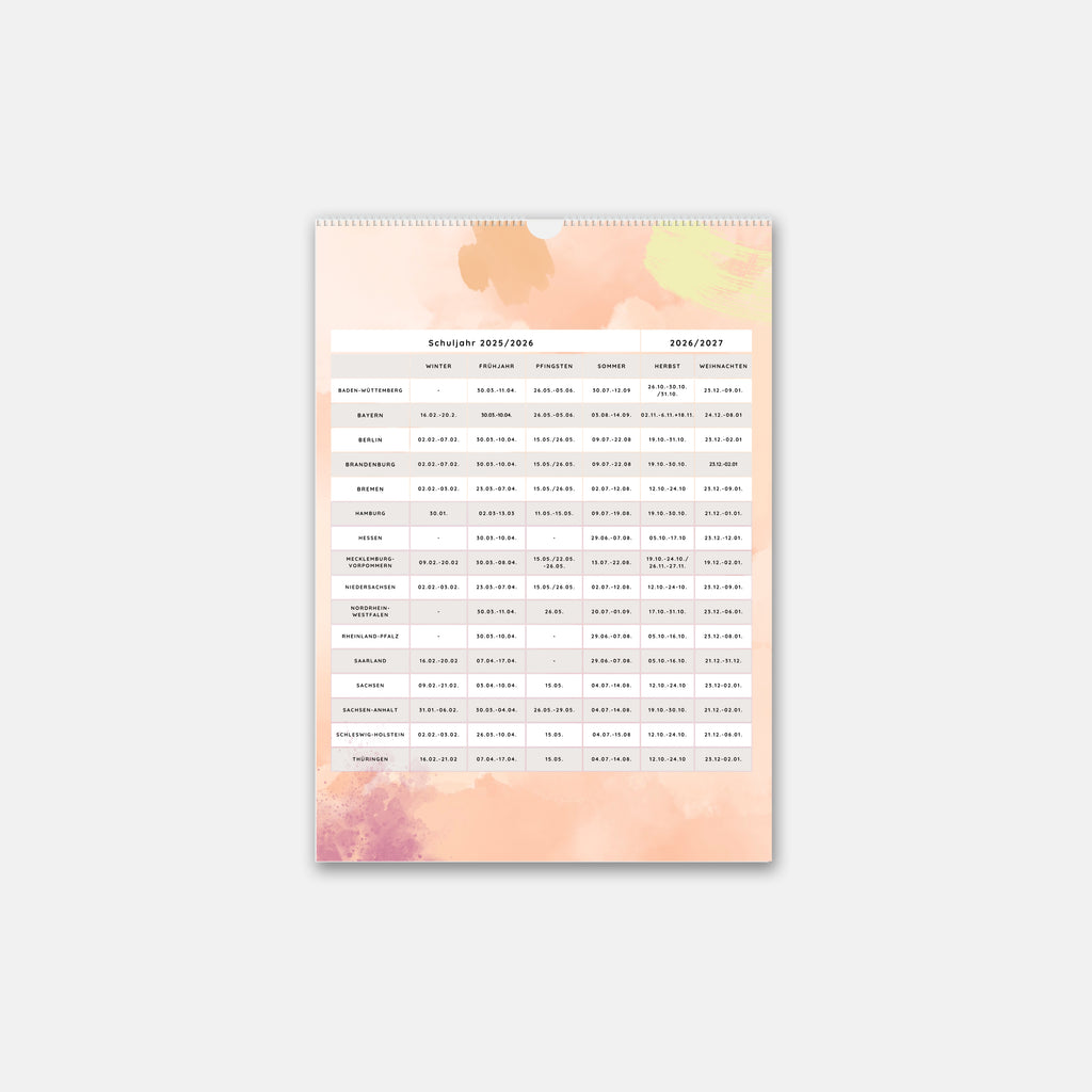 Familienkalender 2025 Familienplaner 2025 A3 Wandkalender