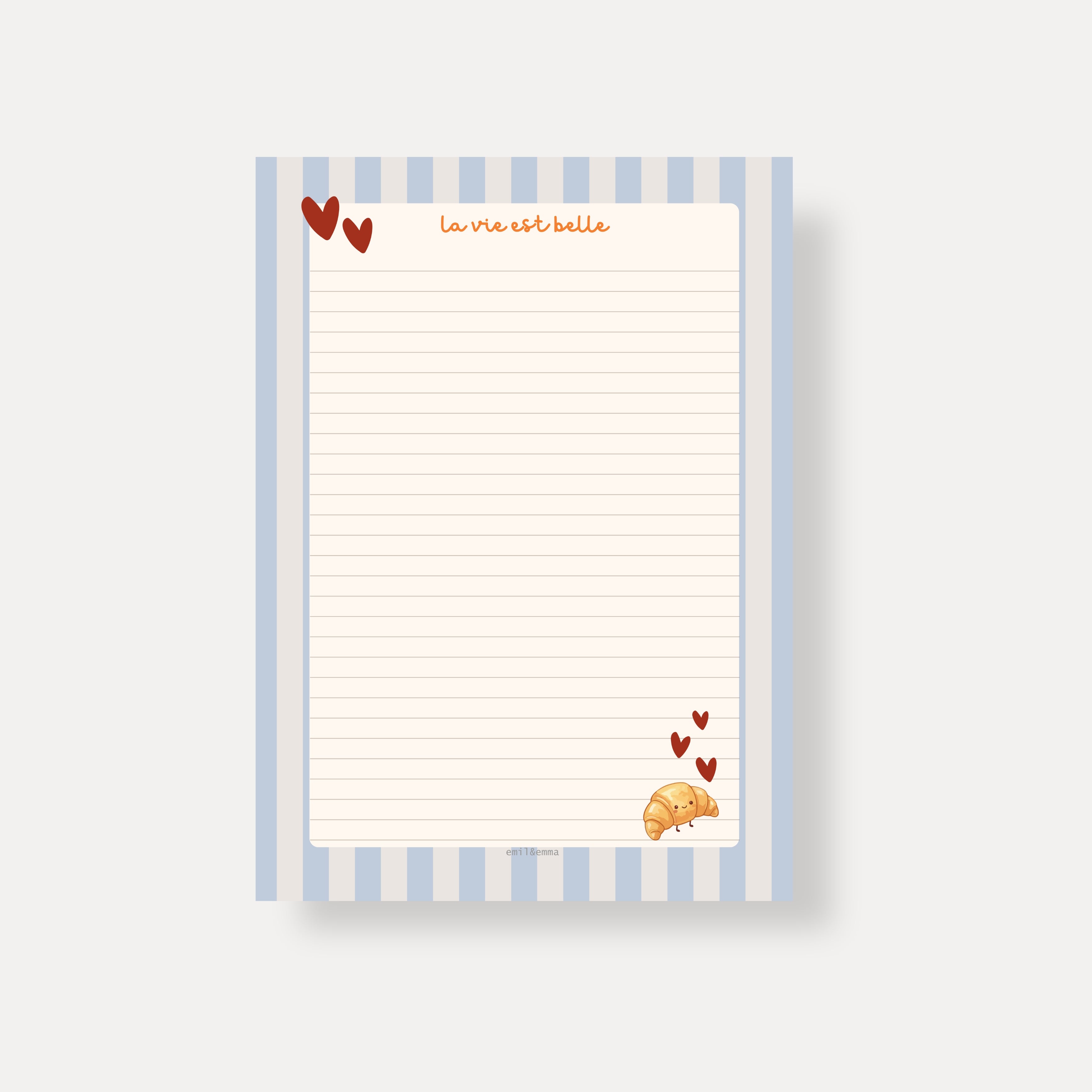 Notizblock 'La vie est belle'