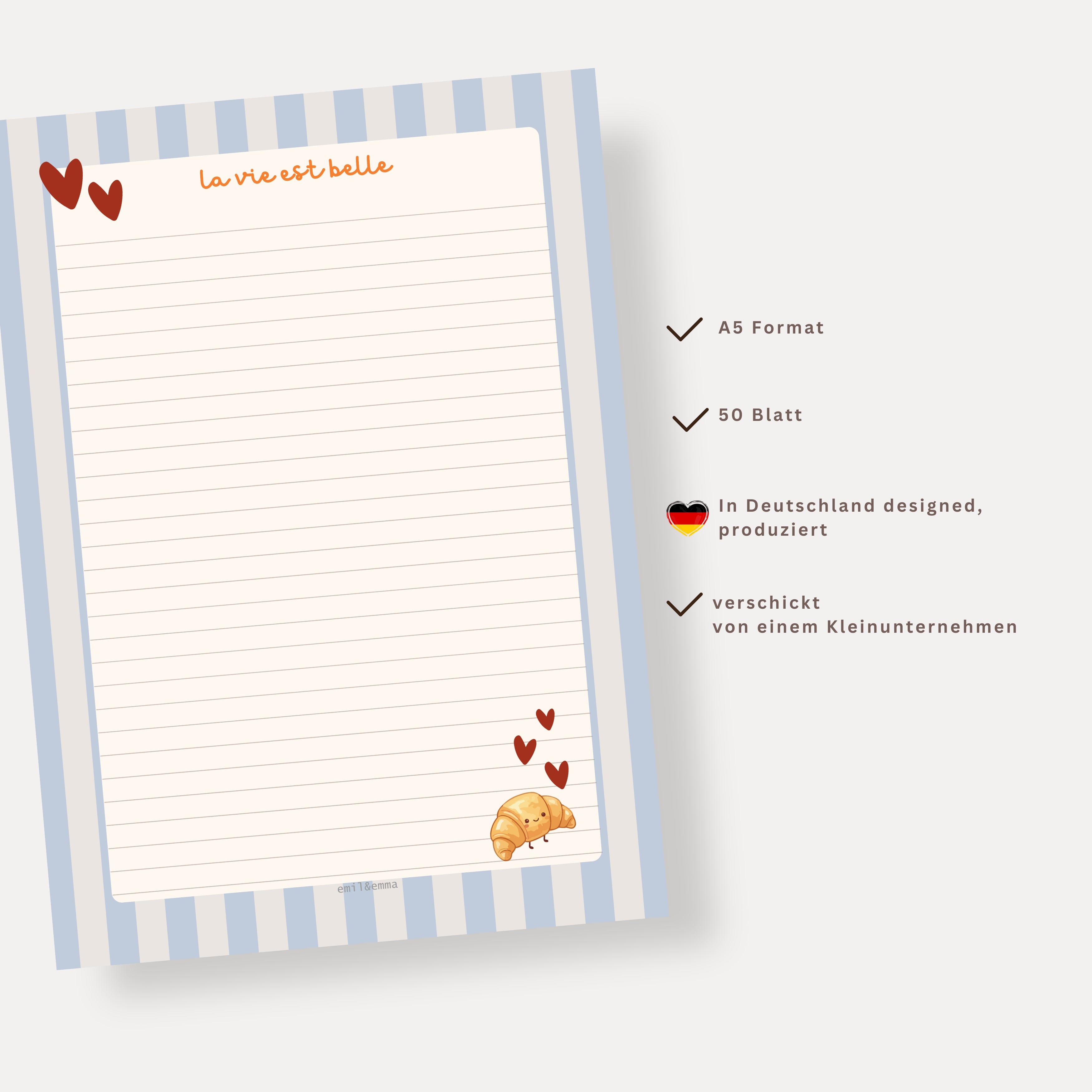 Notizblock 'La vie est belle'