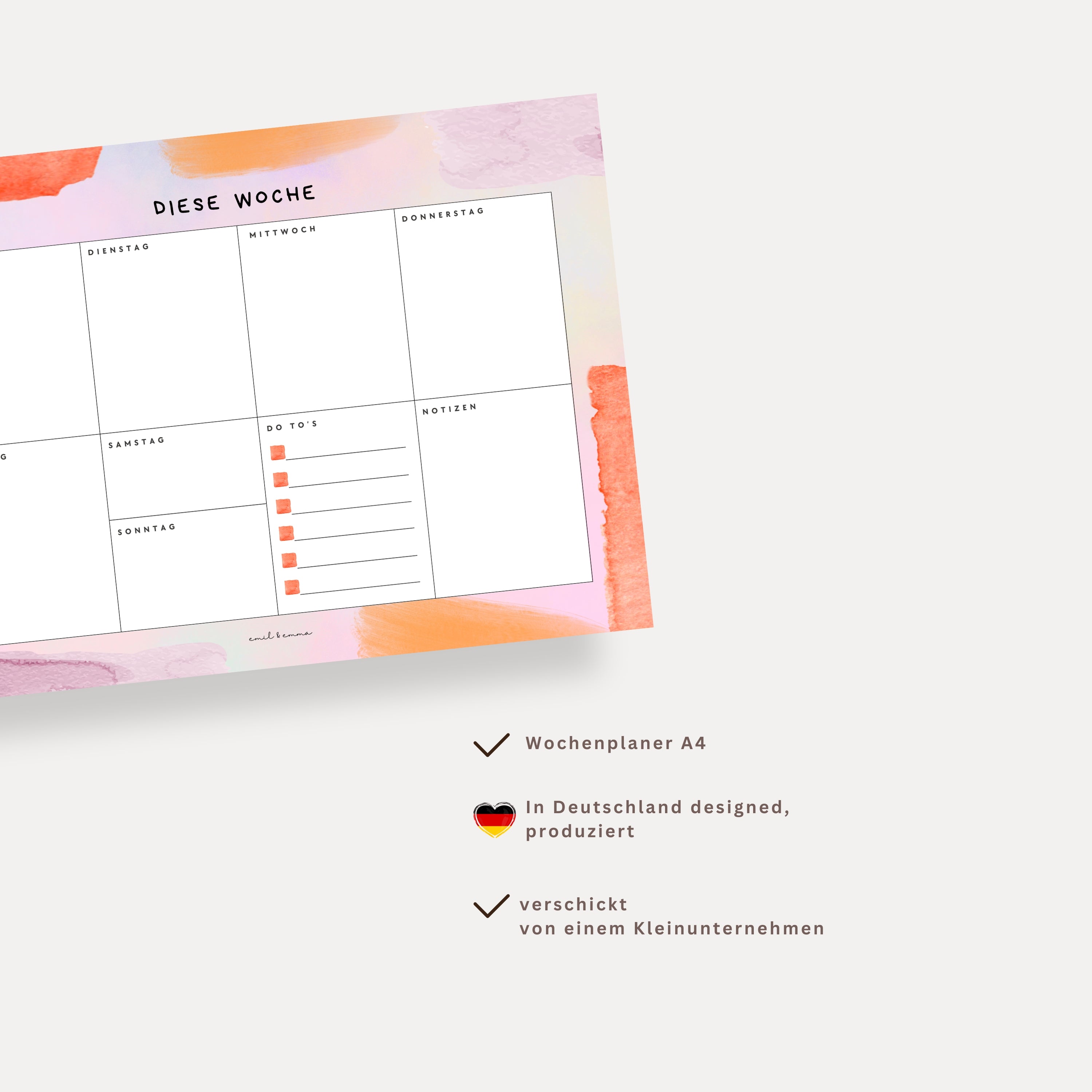 Wochenplaner A4 brush