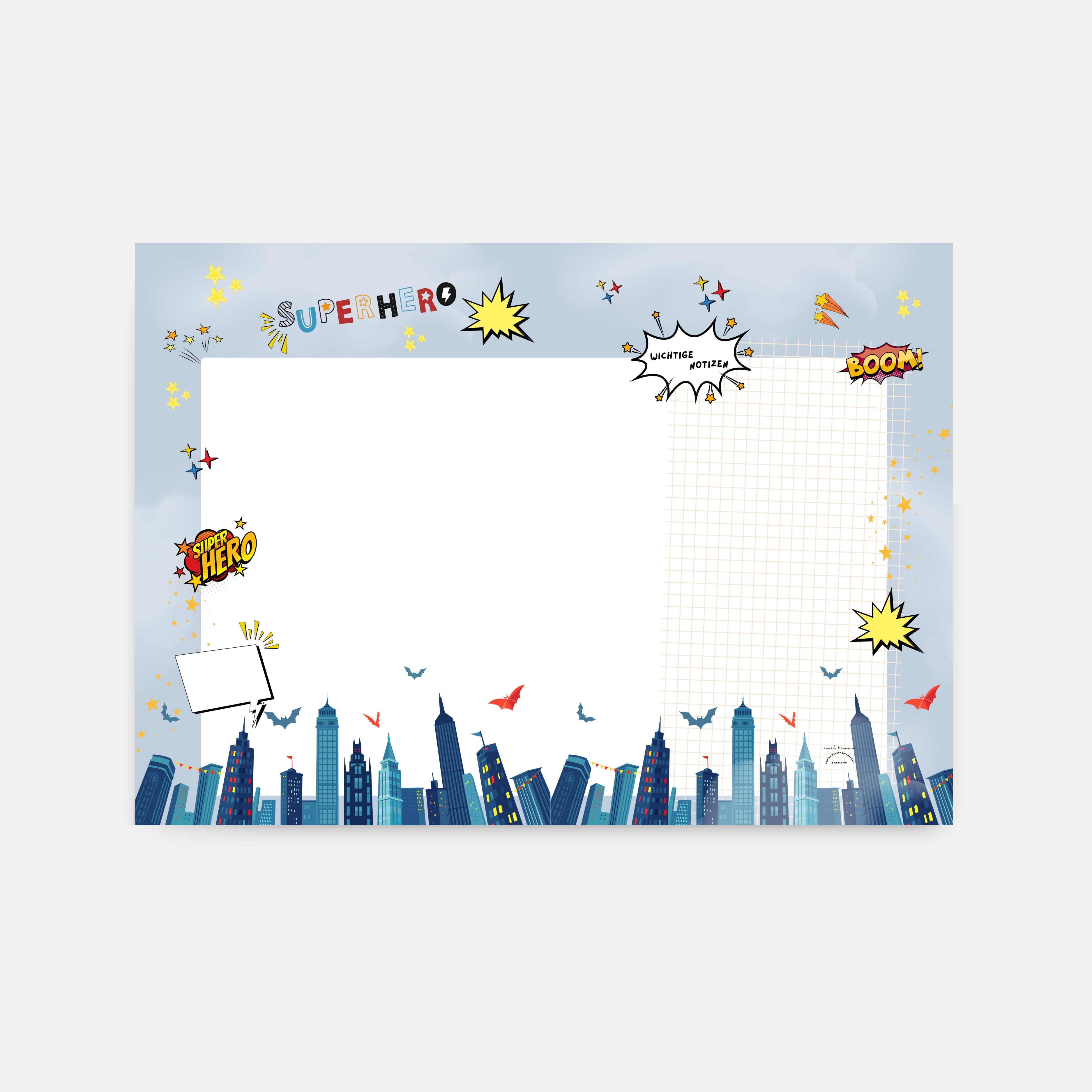 Schreibtischunterlage Superhelden