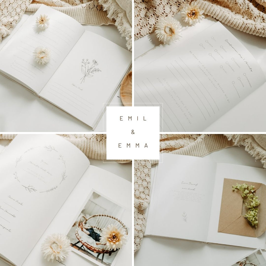 Babybuch Ein Jahr Babyglück Leinencover