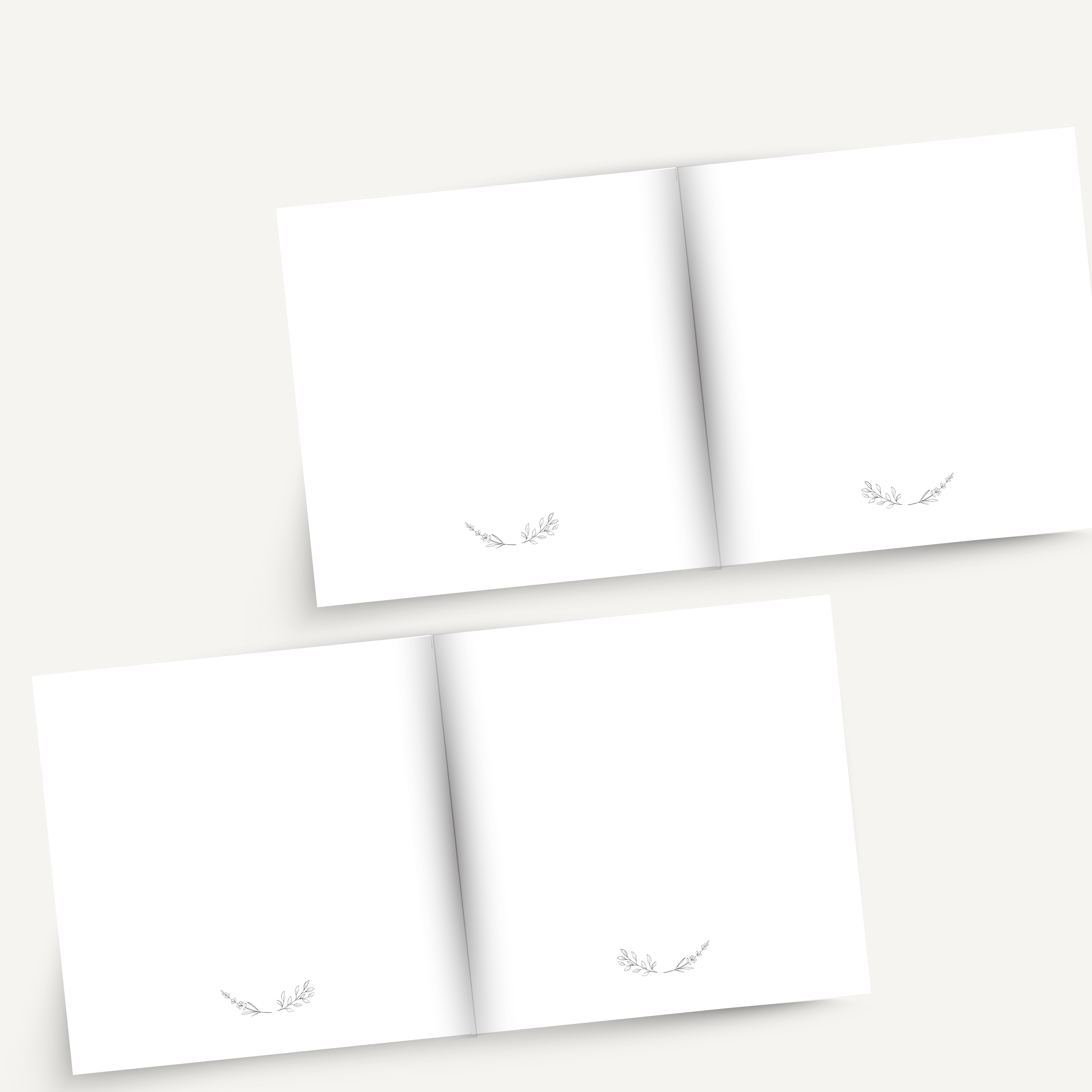 Babyparty Erinnerungsbuch und Gästebuch beige stripes