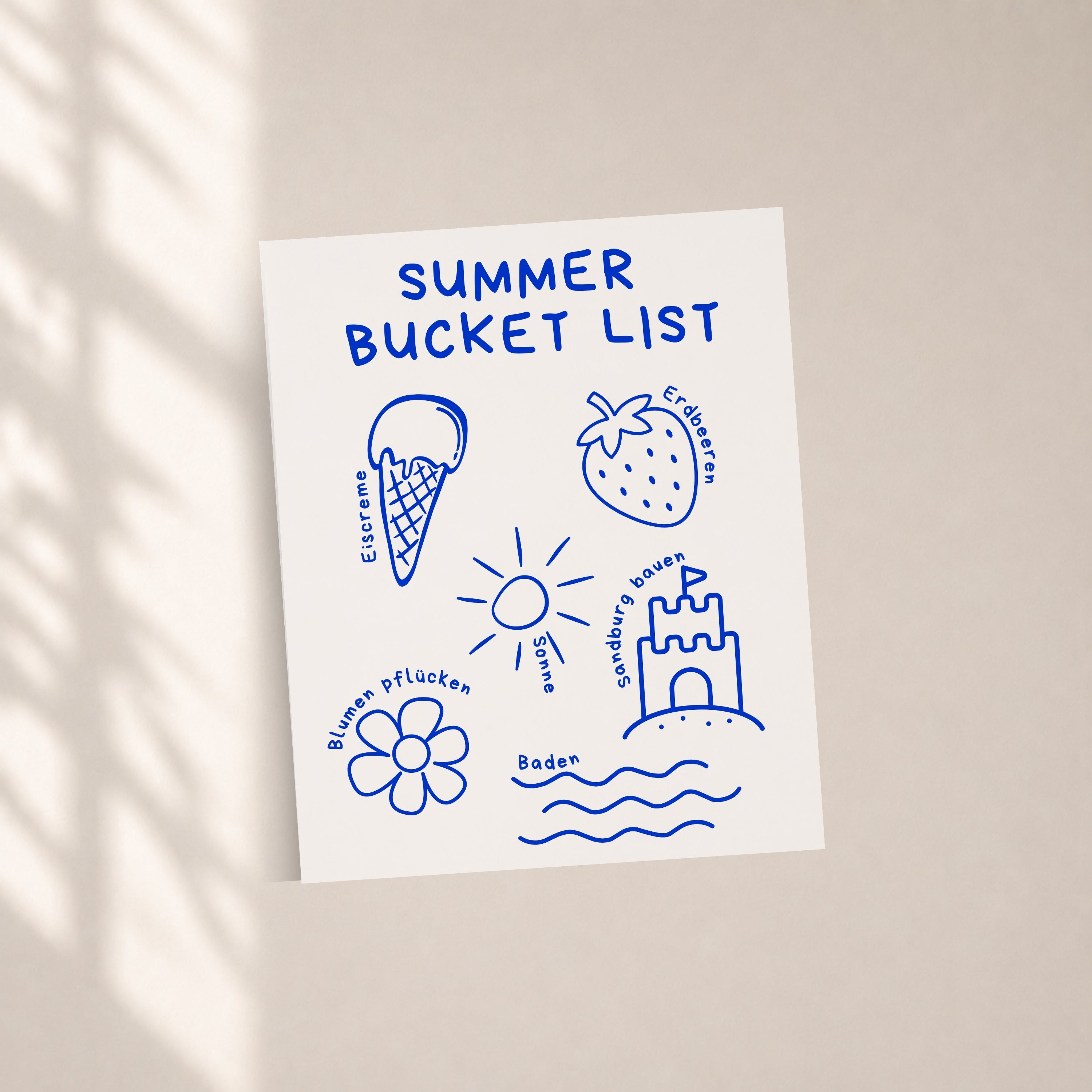 Bügelbild "bucket list"
