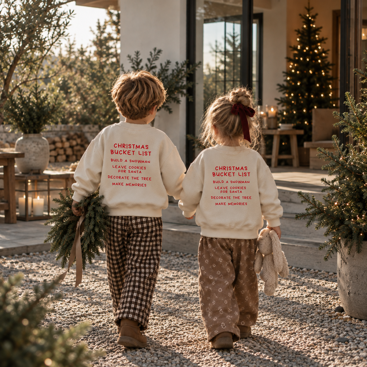 Bügelbild Weihnachten Christmas Bucket List Kinder