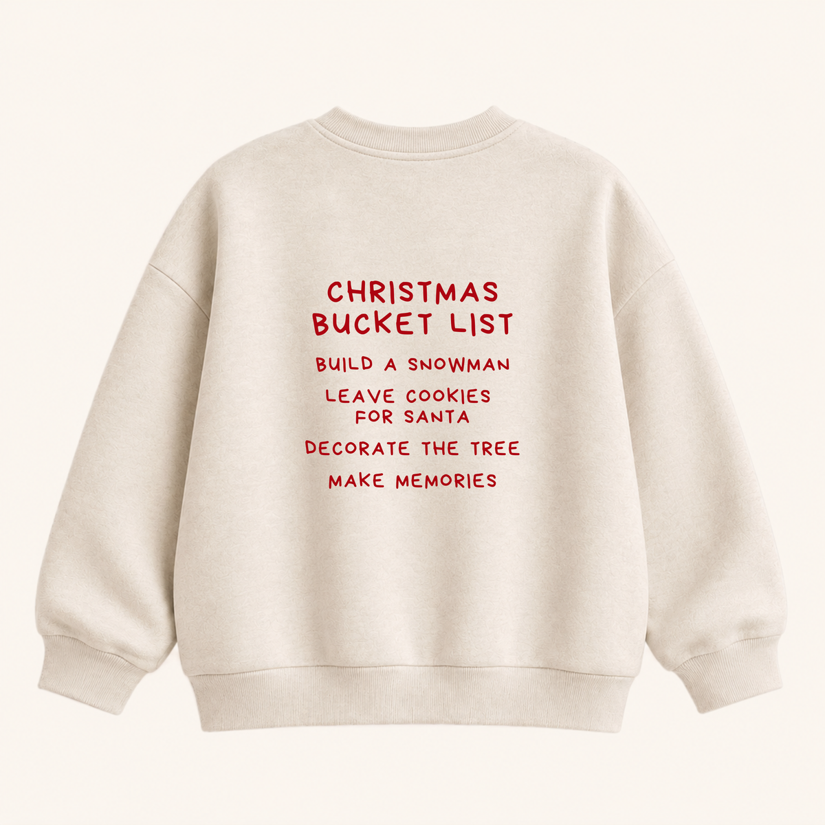 Bügelbild Weihnachten Christmas Bucket List Kinder