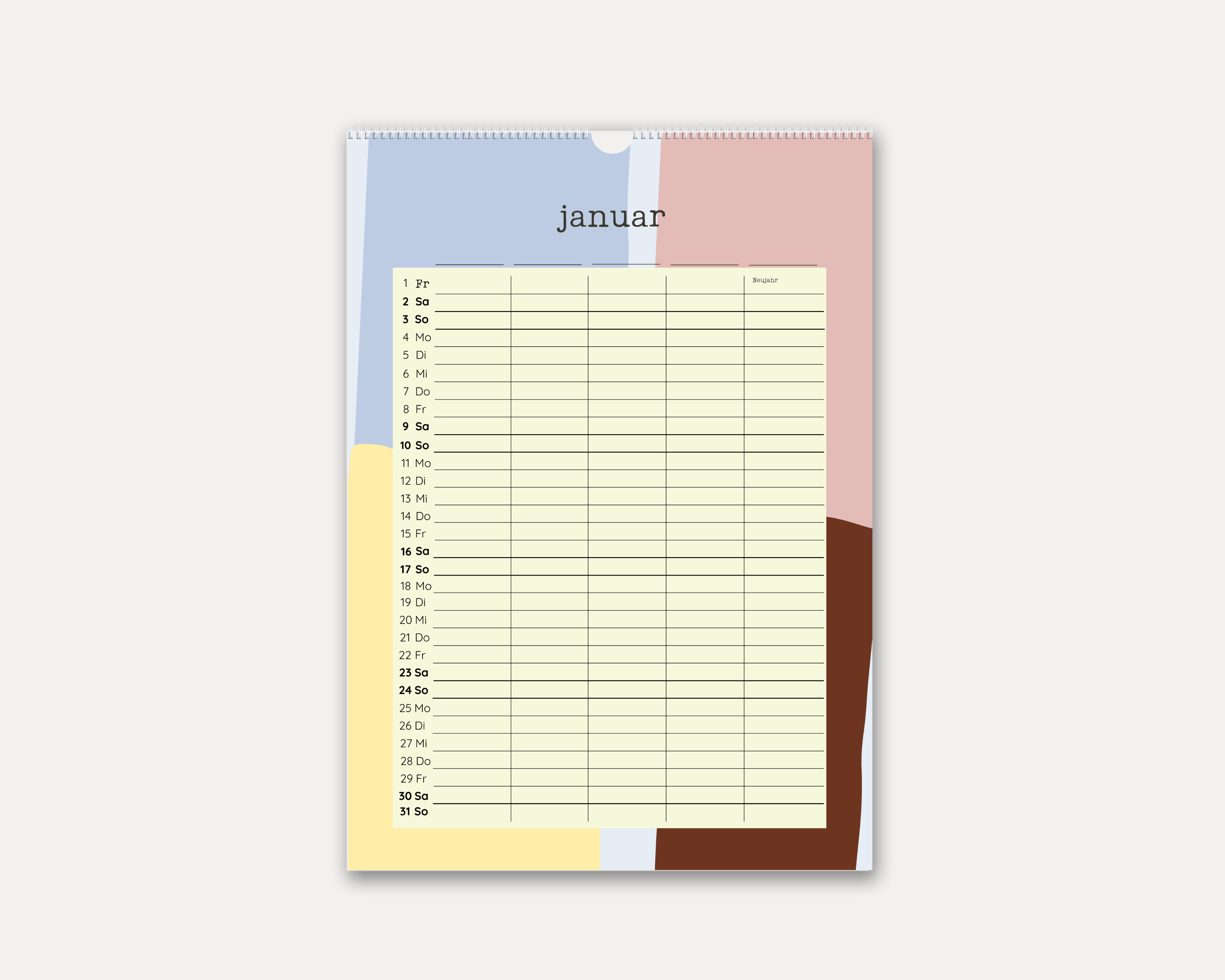 Familienkalender 2027 - A3