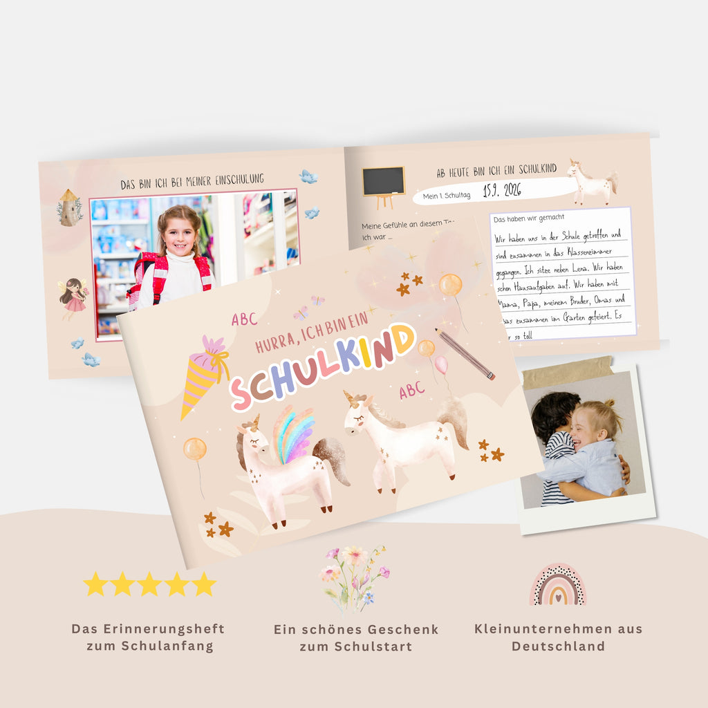 Einschulungsheft Einhorn Softcover