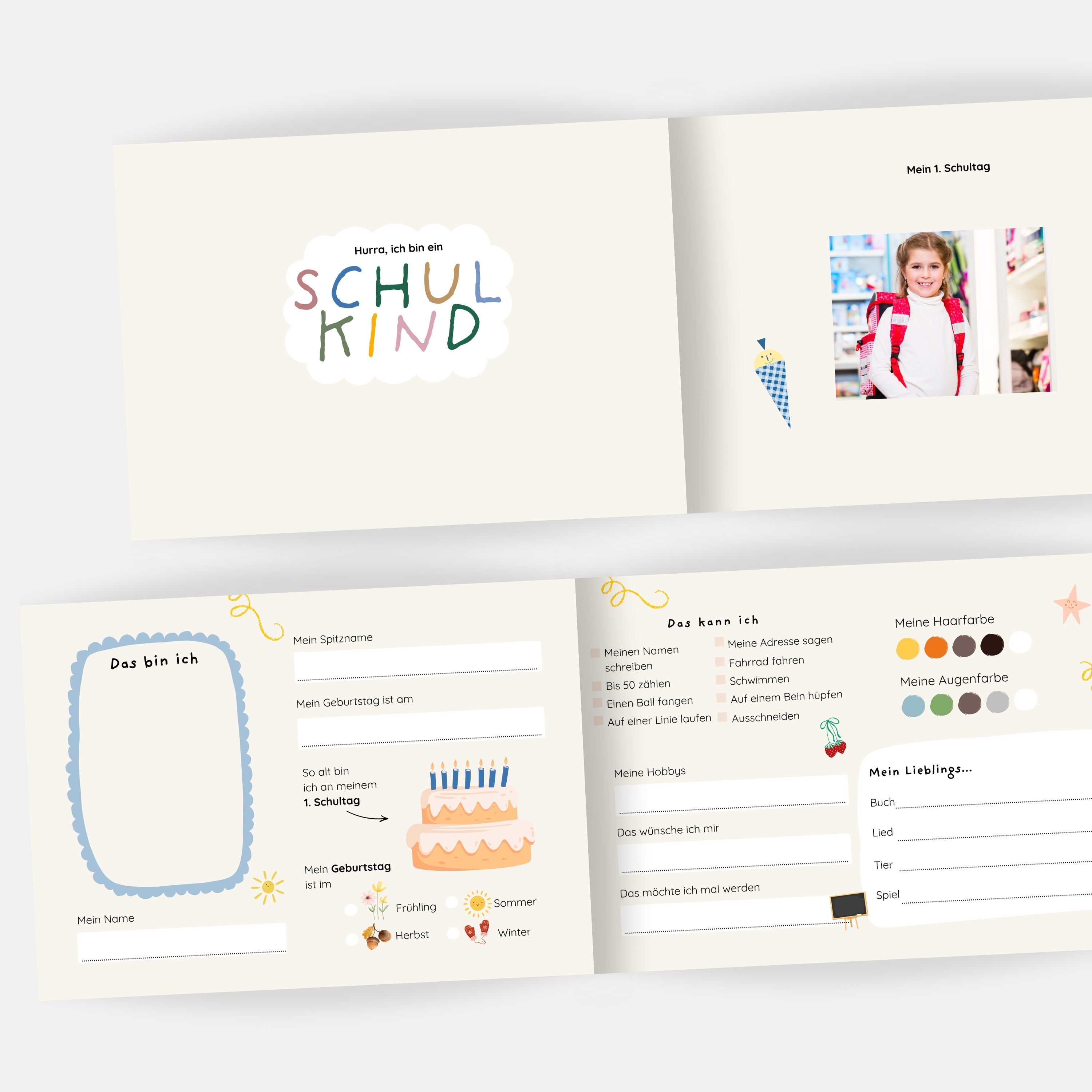 COMING SOON! Gästebuch und Erinnerungsbuch zur Einschulung