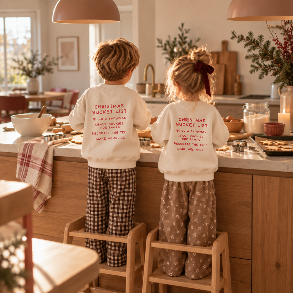 Bügelbild Weihnachten Christmas Bucket List Kinder