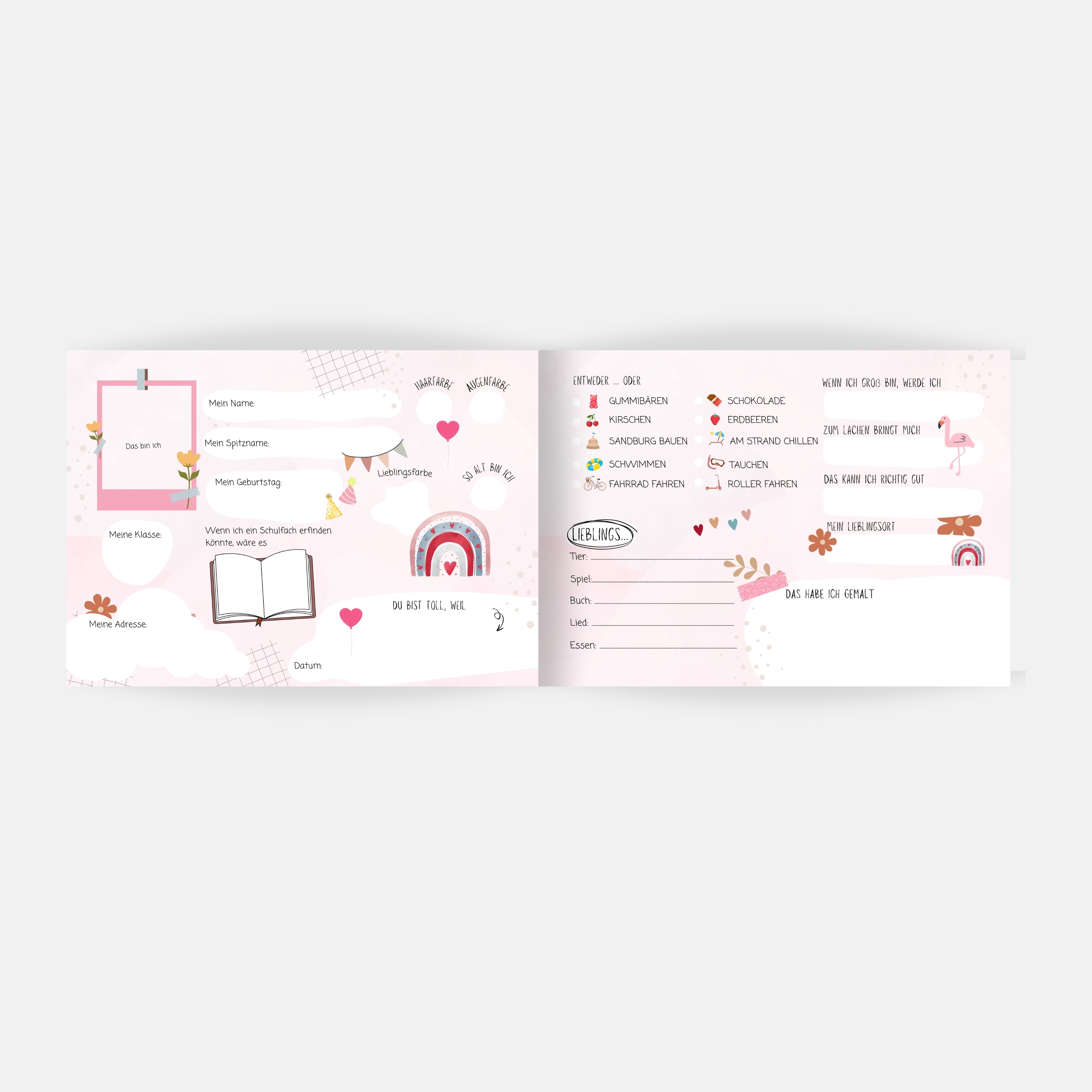 Regenbogen Freundebuch Grundschule