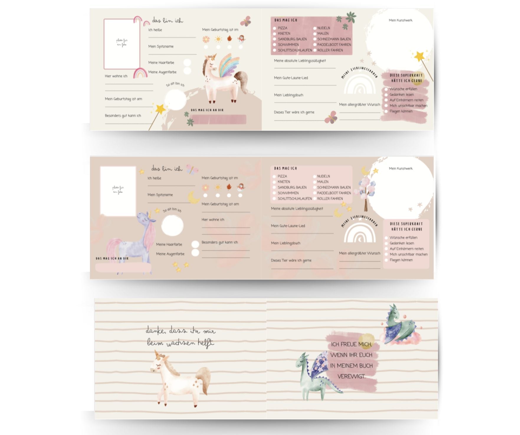 Freundebuch Einhorn