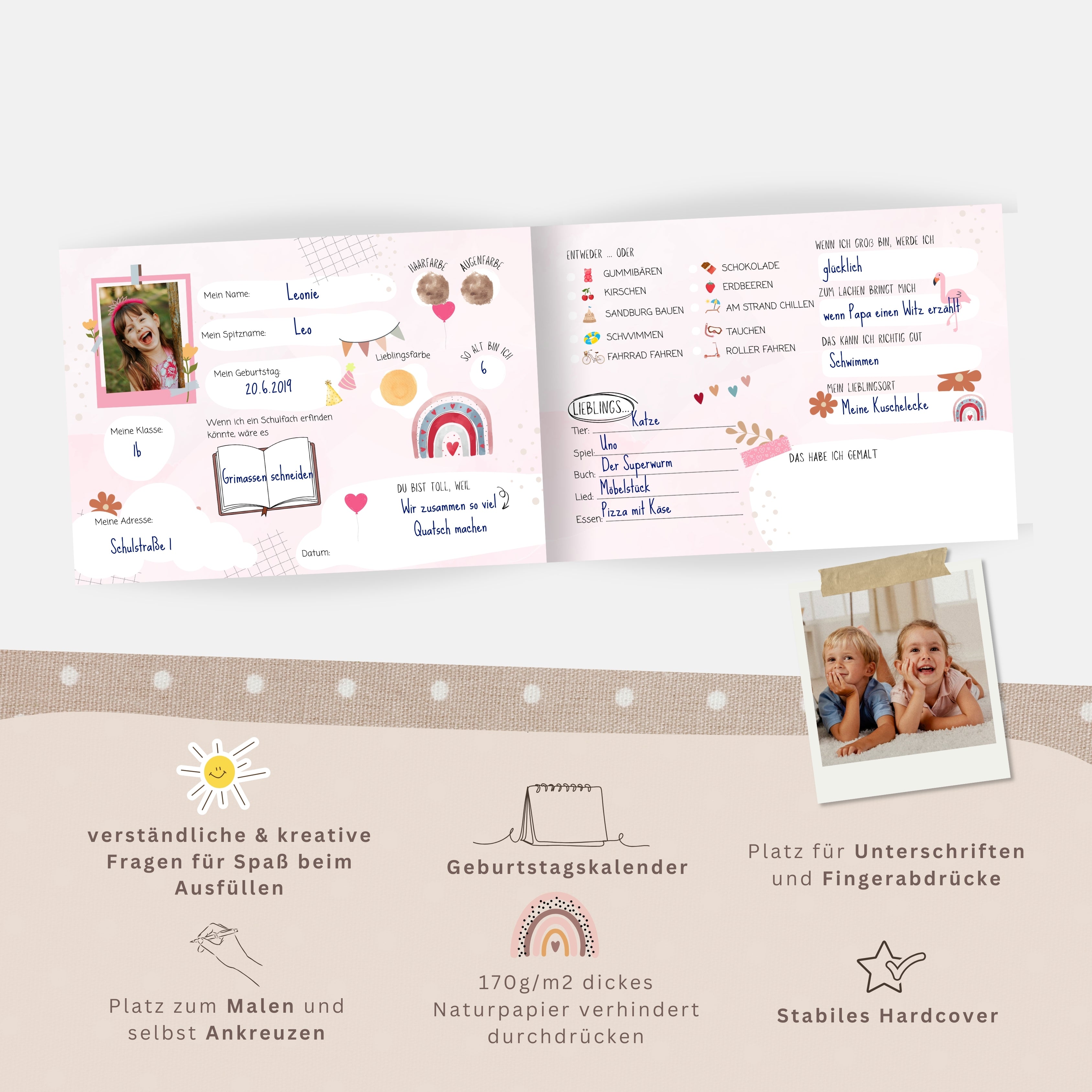 Regenbogen Freundebuch Grundschule