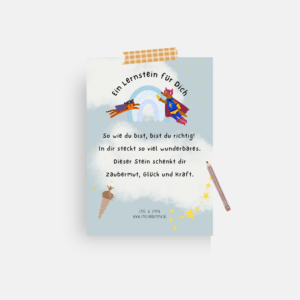 Mutstein zur Einschulung - Superheld