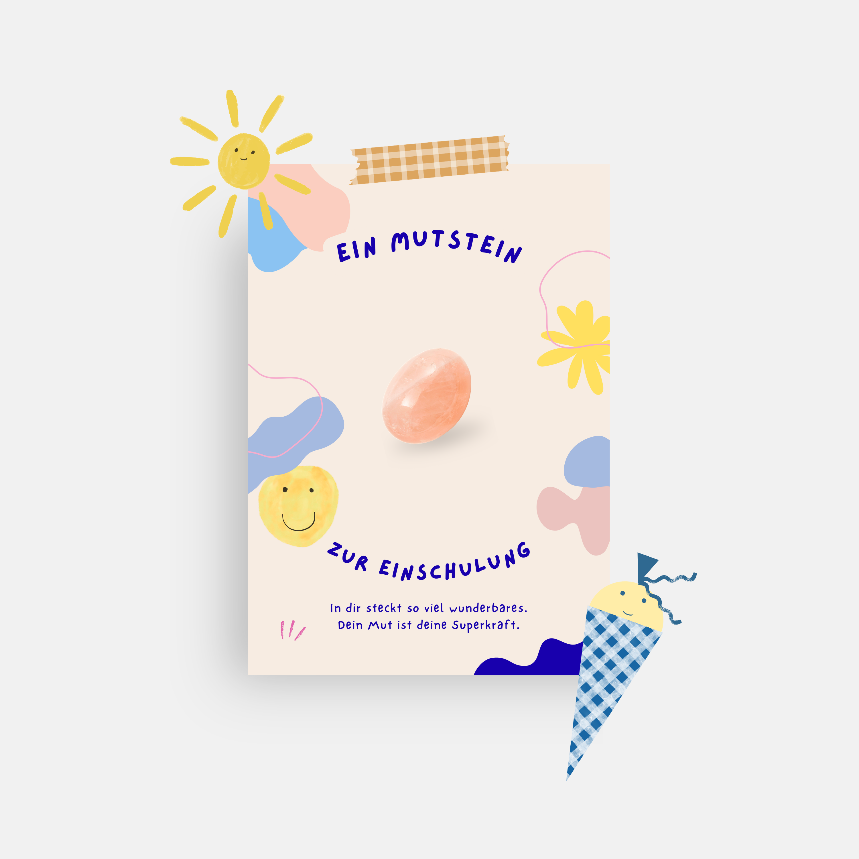 Mutstein zur Einschulung - Superheld