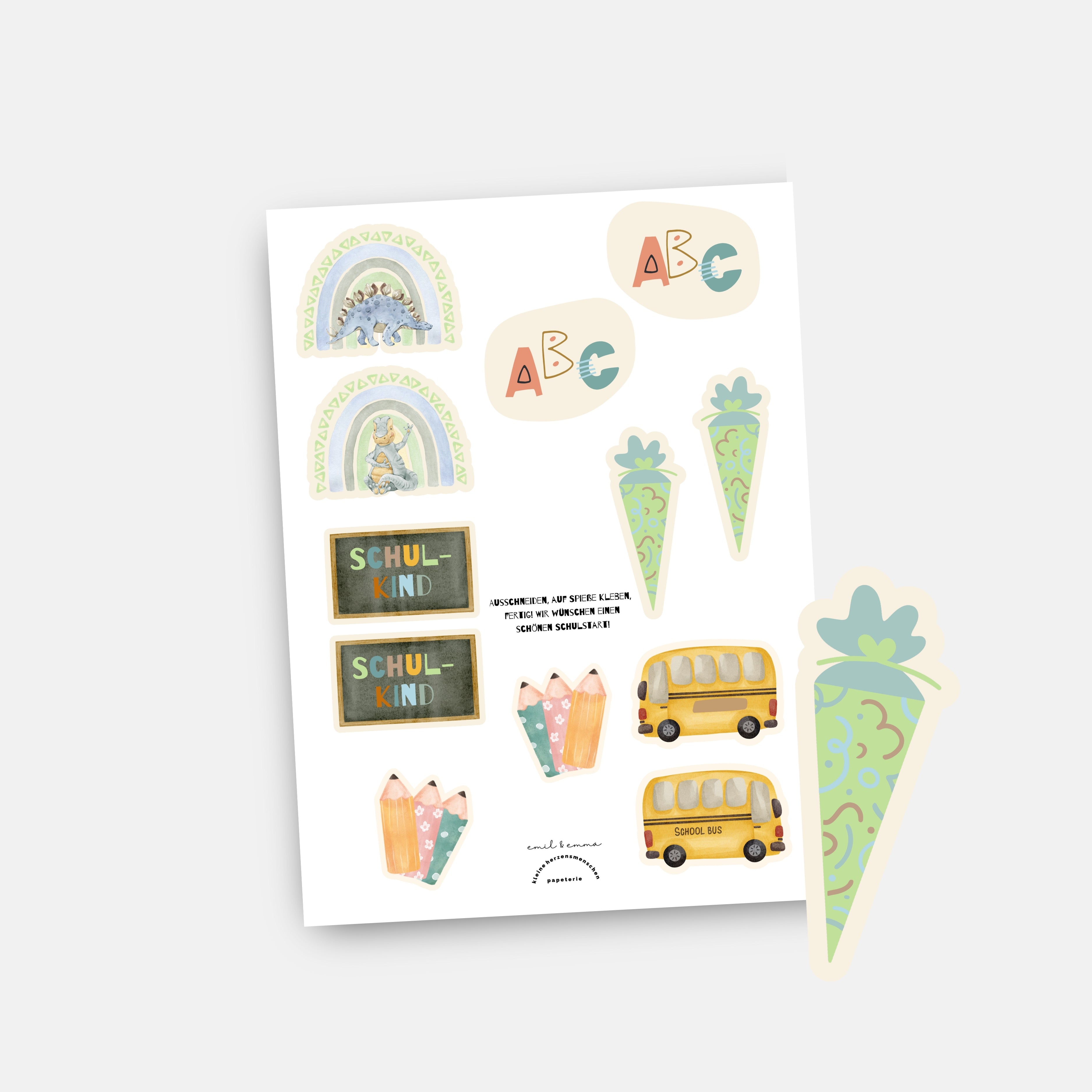Cake Topper zum Schulanfang Digitaler Download
