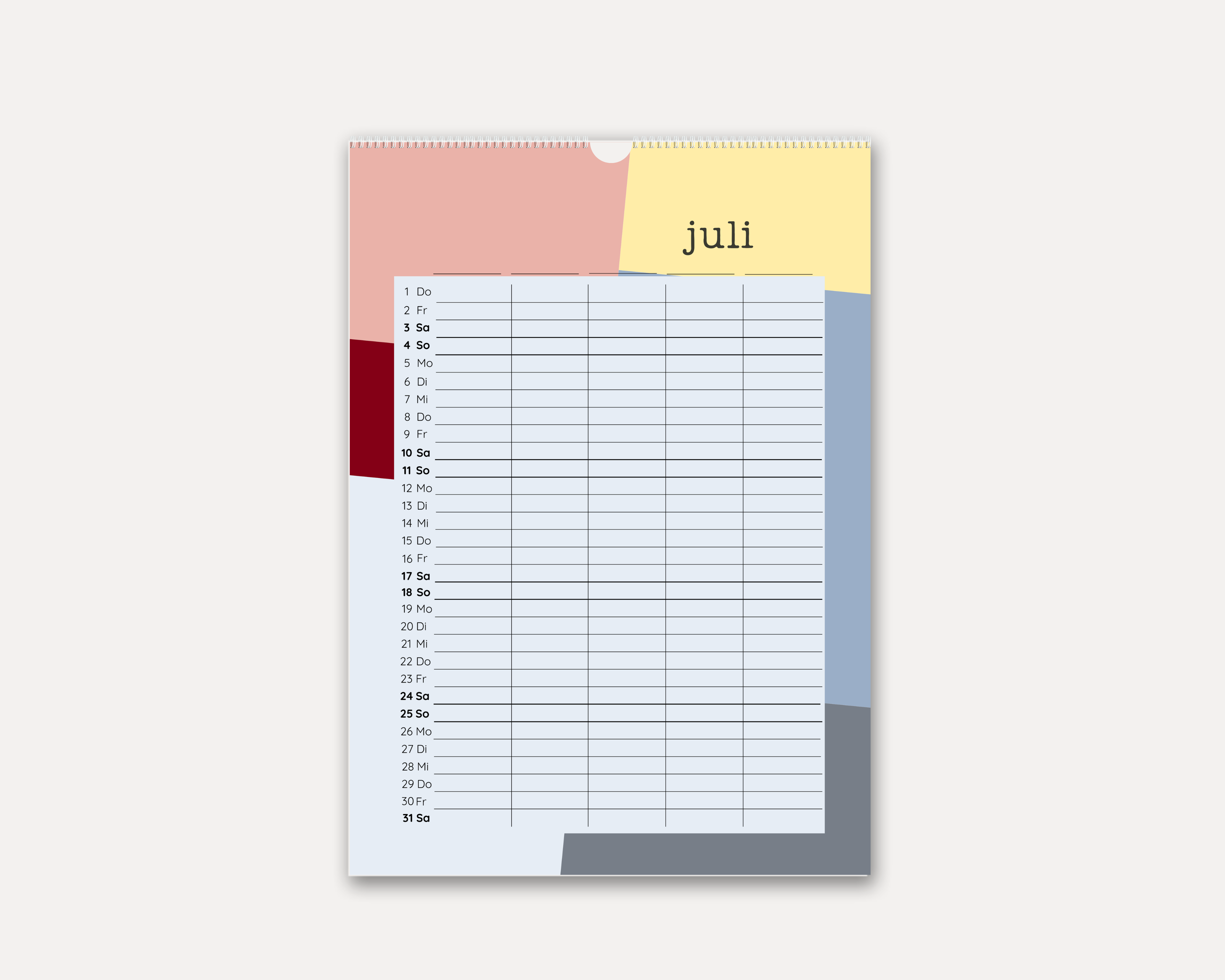Familienkalender 2027 - A3