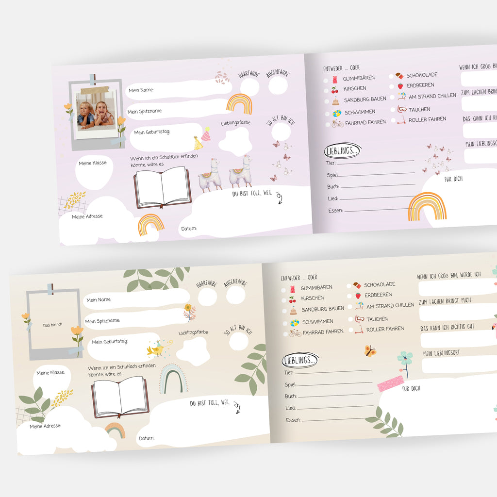 Regenbogen Freundebuch Grundschule