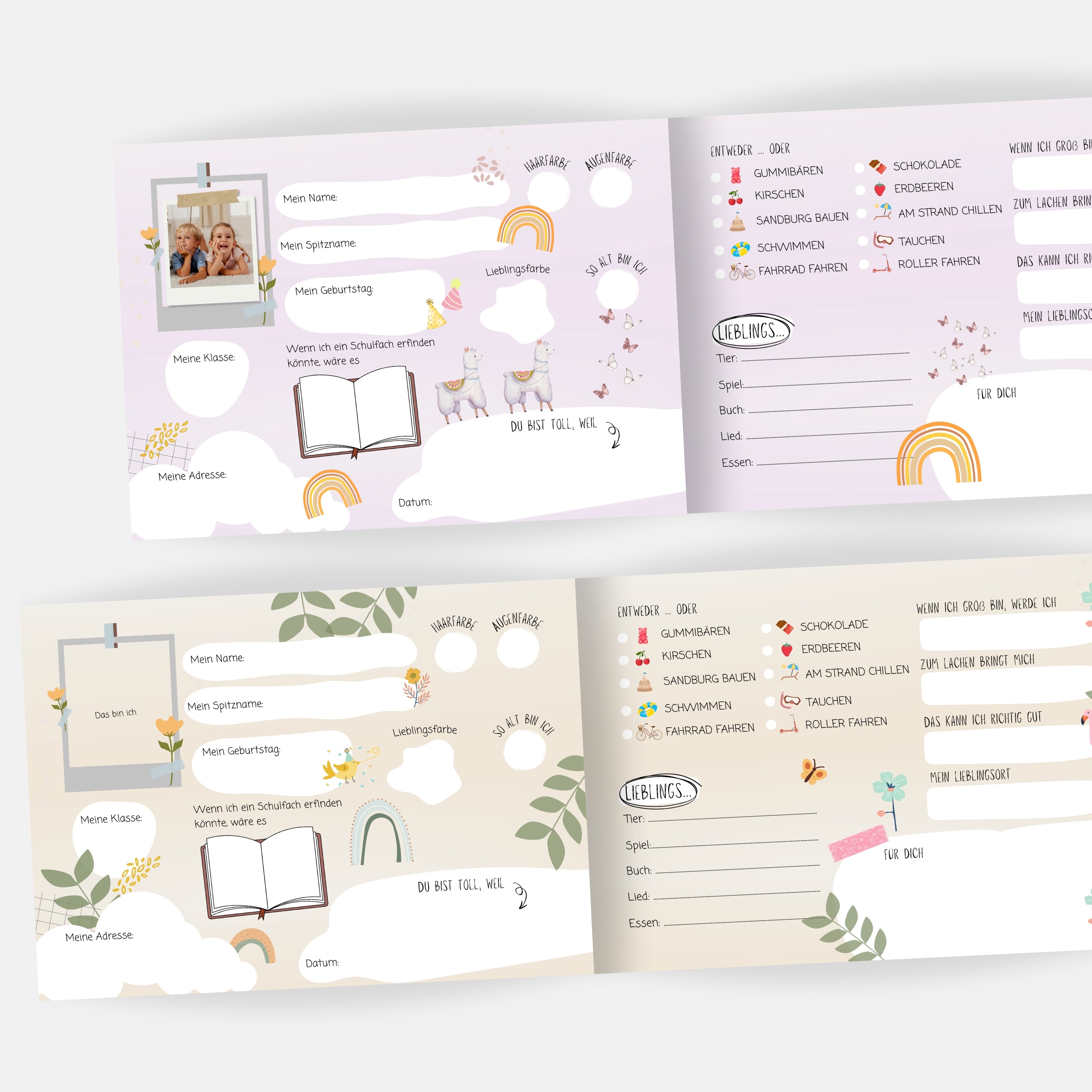 Regenbogen Freundebuch Grundschule