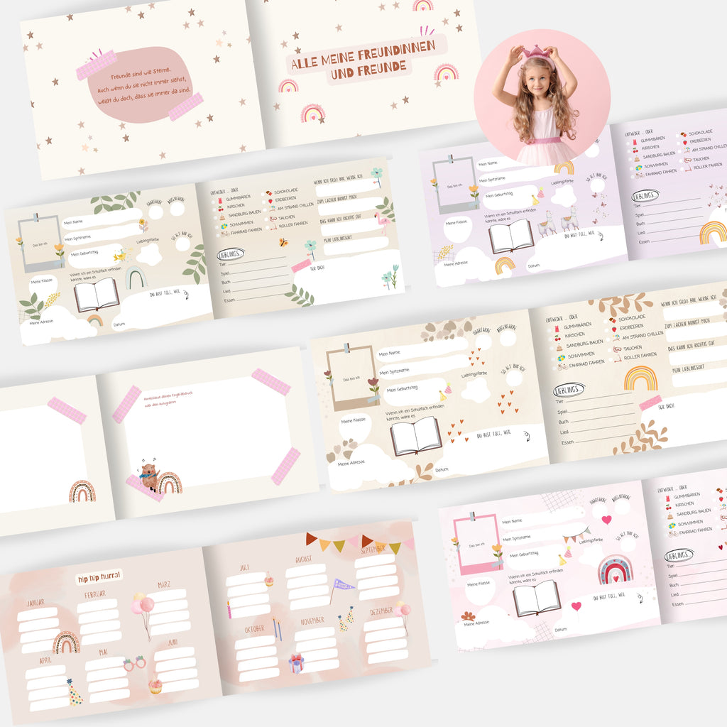 Regenbogen Freundebuch Grundschule