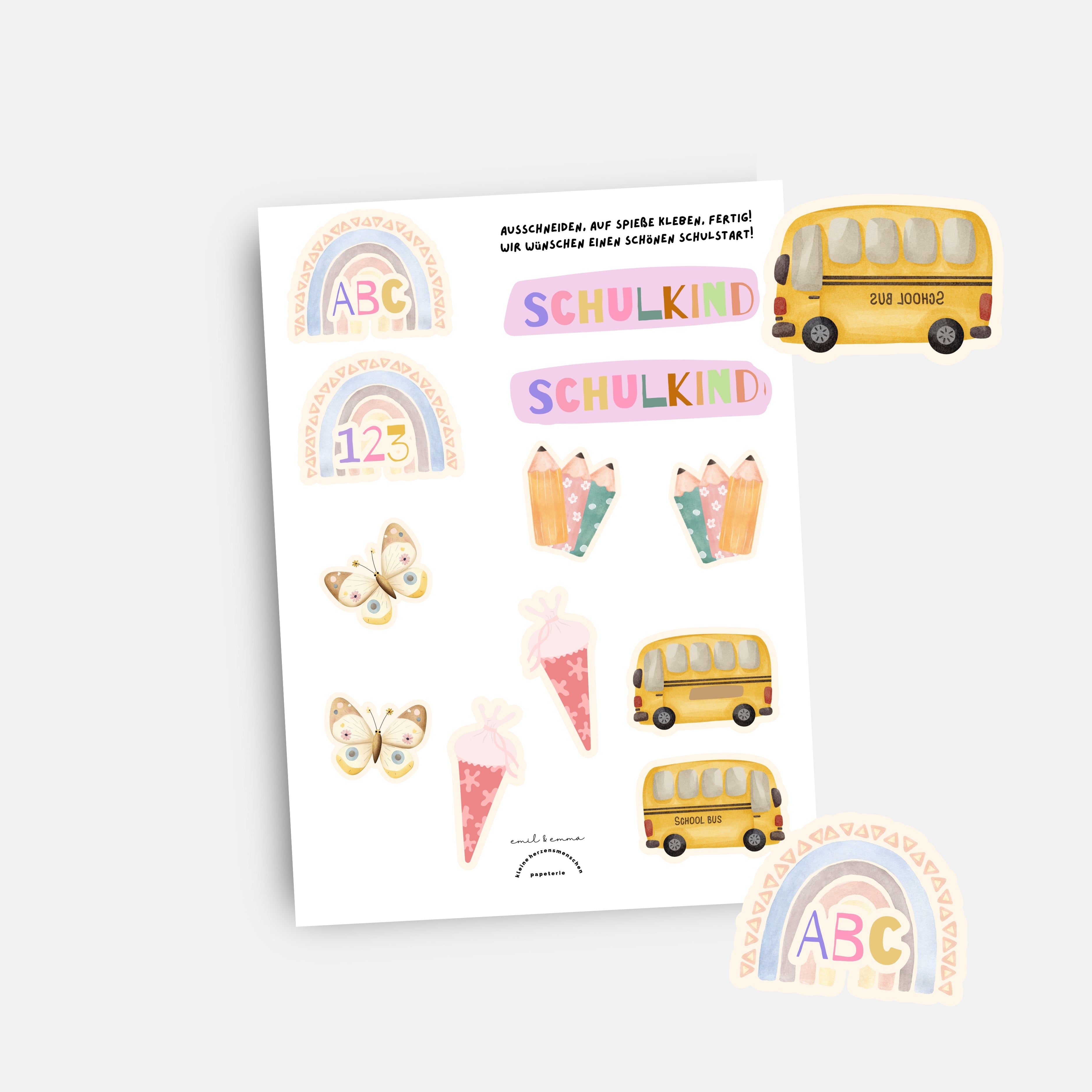 Cake Topper zum Schulanfang Digitaler Download