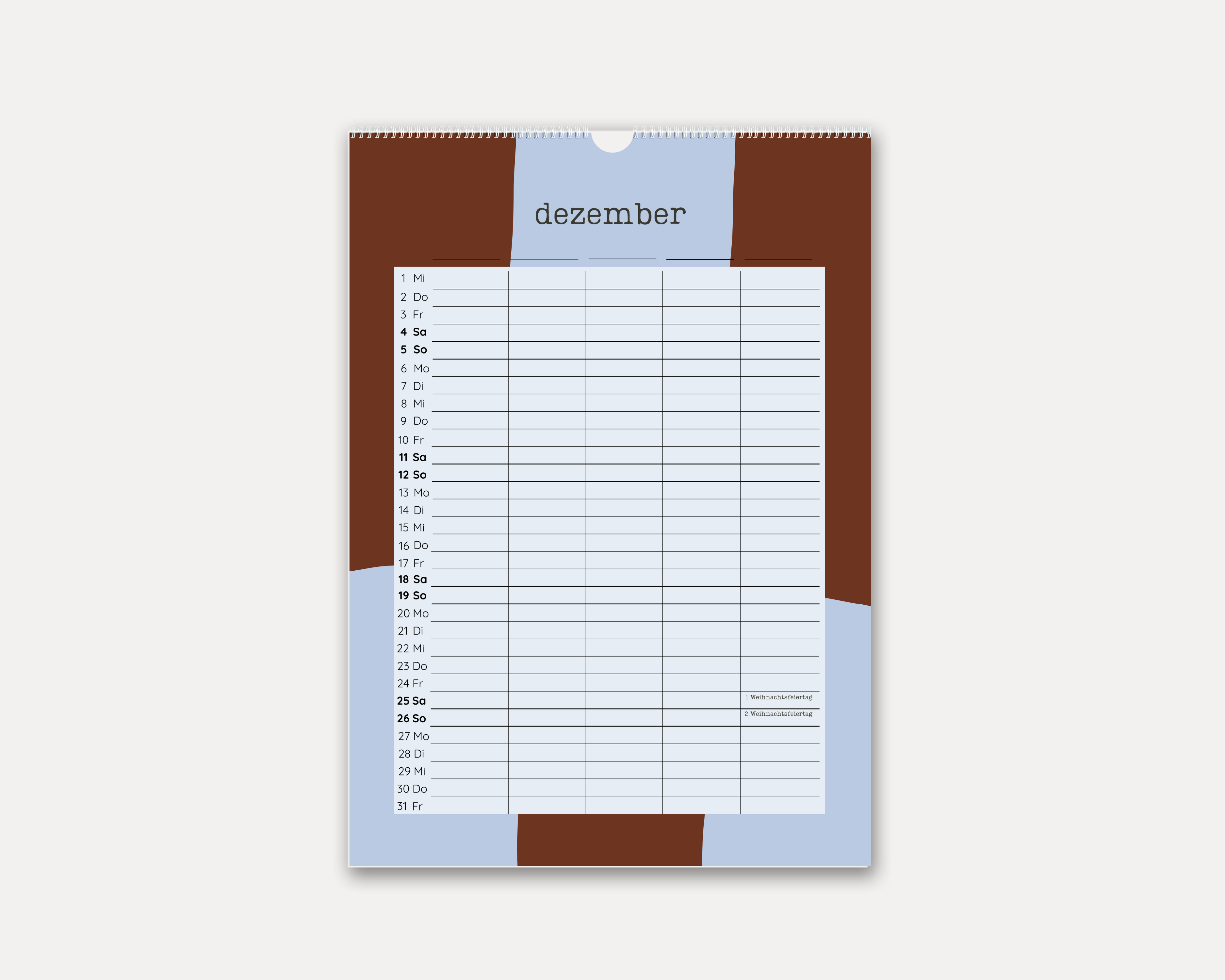 Familienkalender 2027 - A3