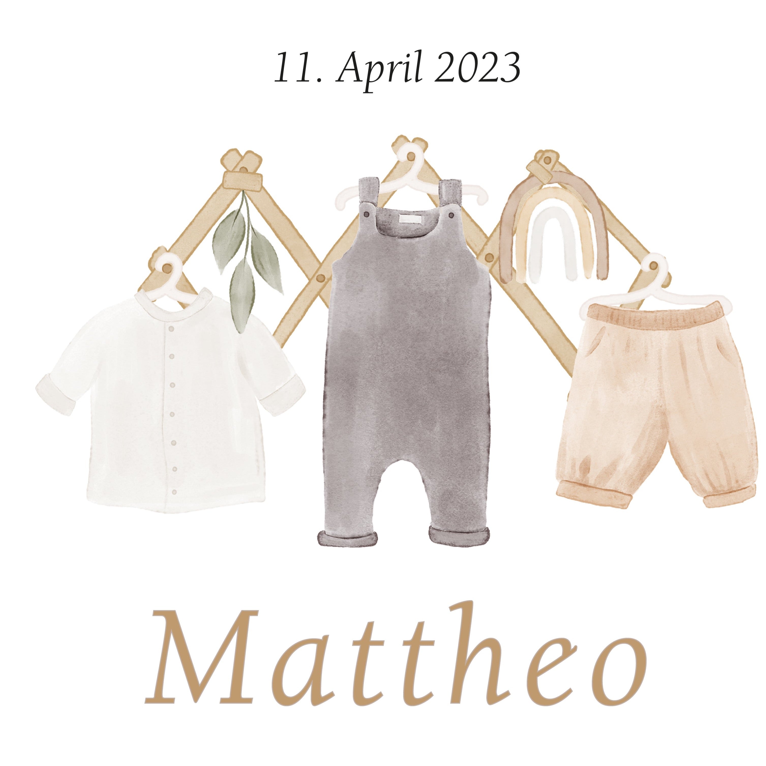 Geburtsposter Boho