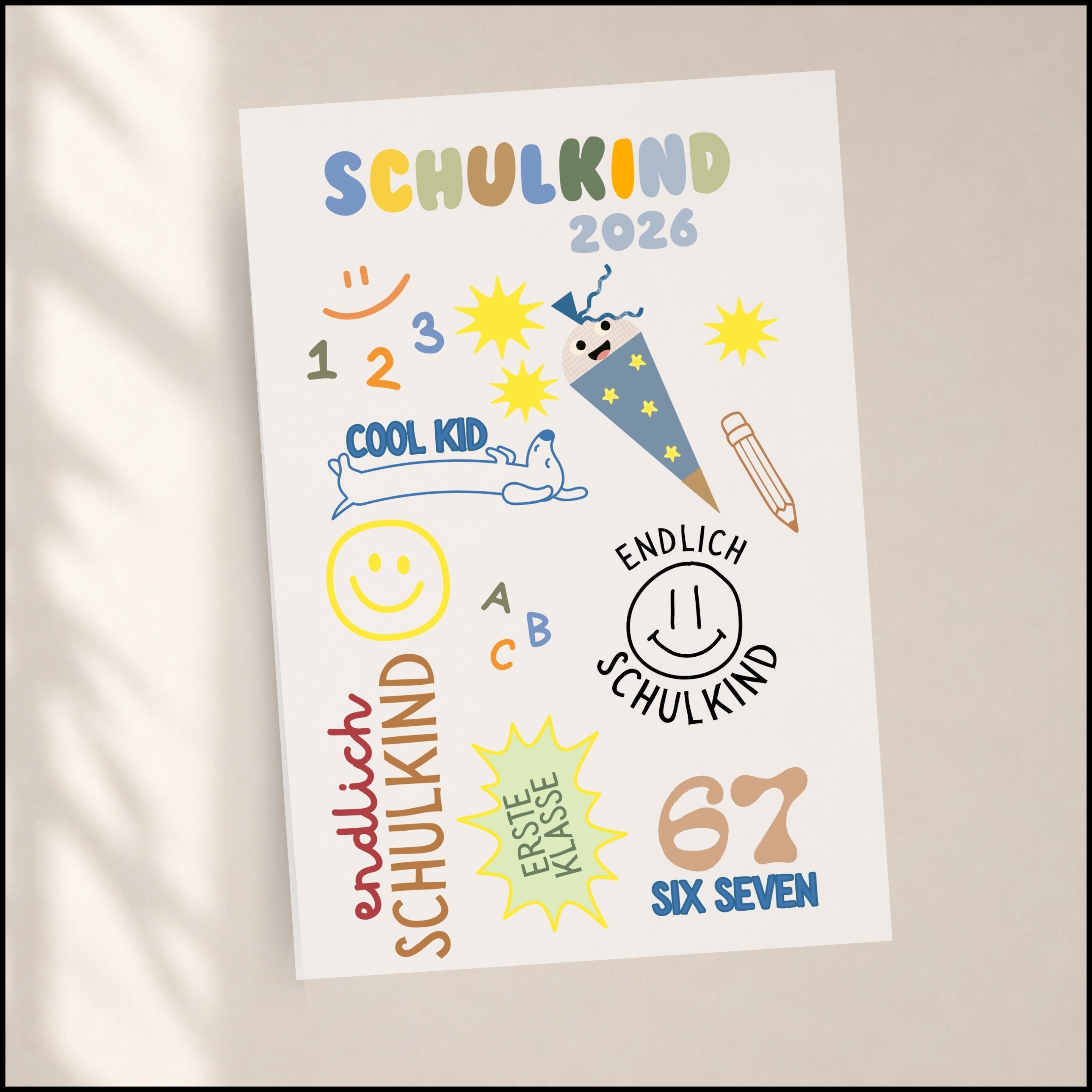 Einschulung Bügelbilder 